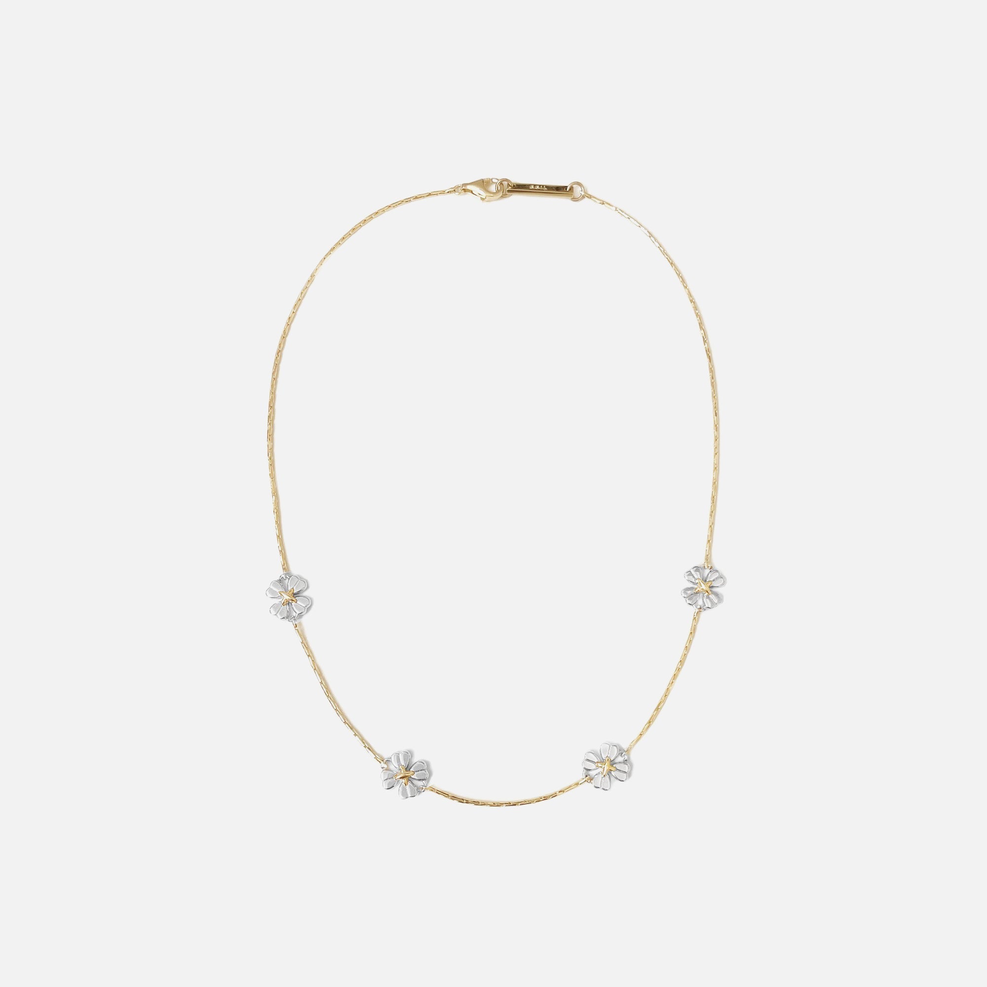 新品 ユニセックスSSIL CLOVER SAFETY PIN CHOKER