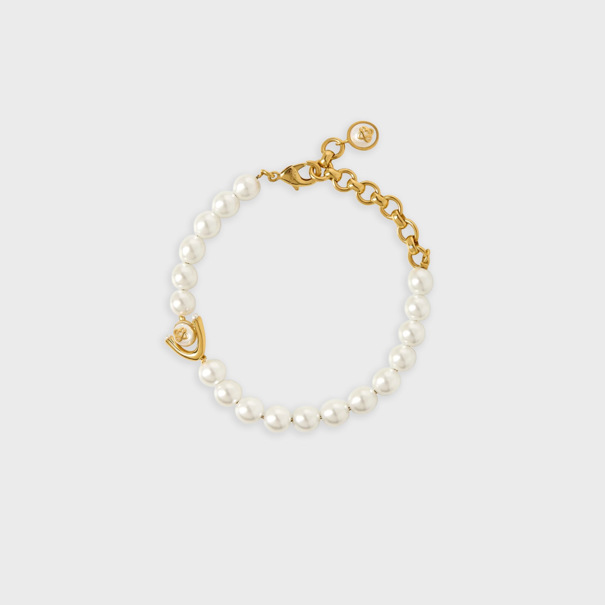 Casablanca Lotus Pearl Bracelet - Brass / Pearl – Kith Japan