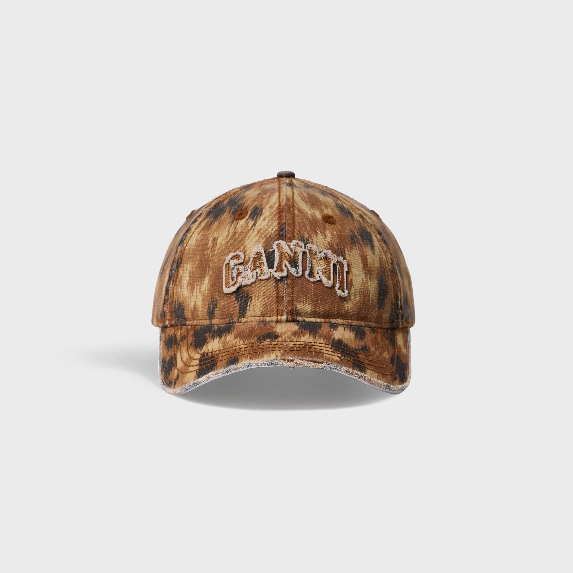 Ganni Washed Cotton Print Canvas Cap - Argan Oil – Kith Japan