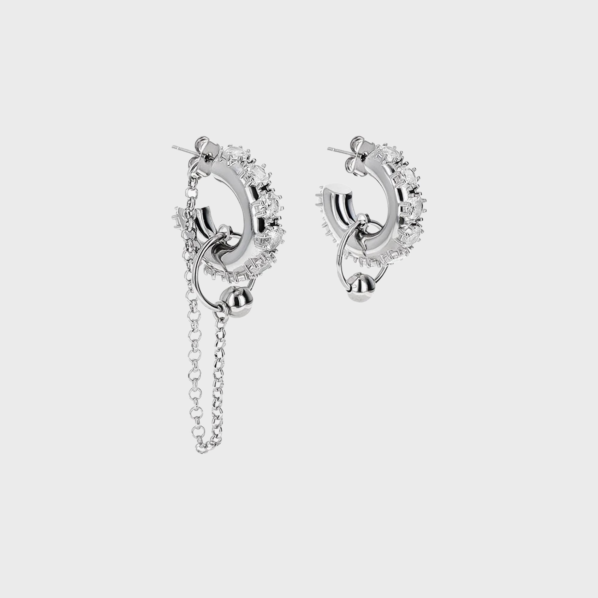 JUSTINE CLENQUET Penny Earrings - Palladium – Kith Japan