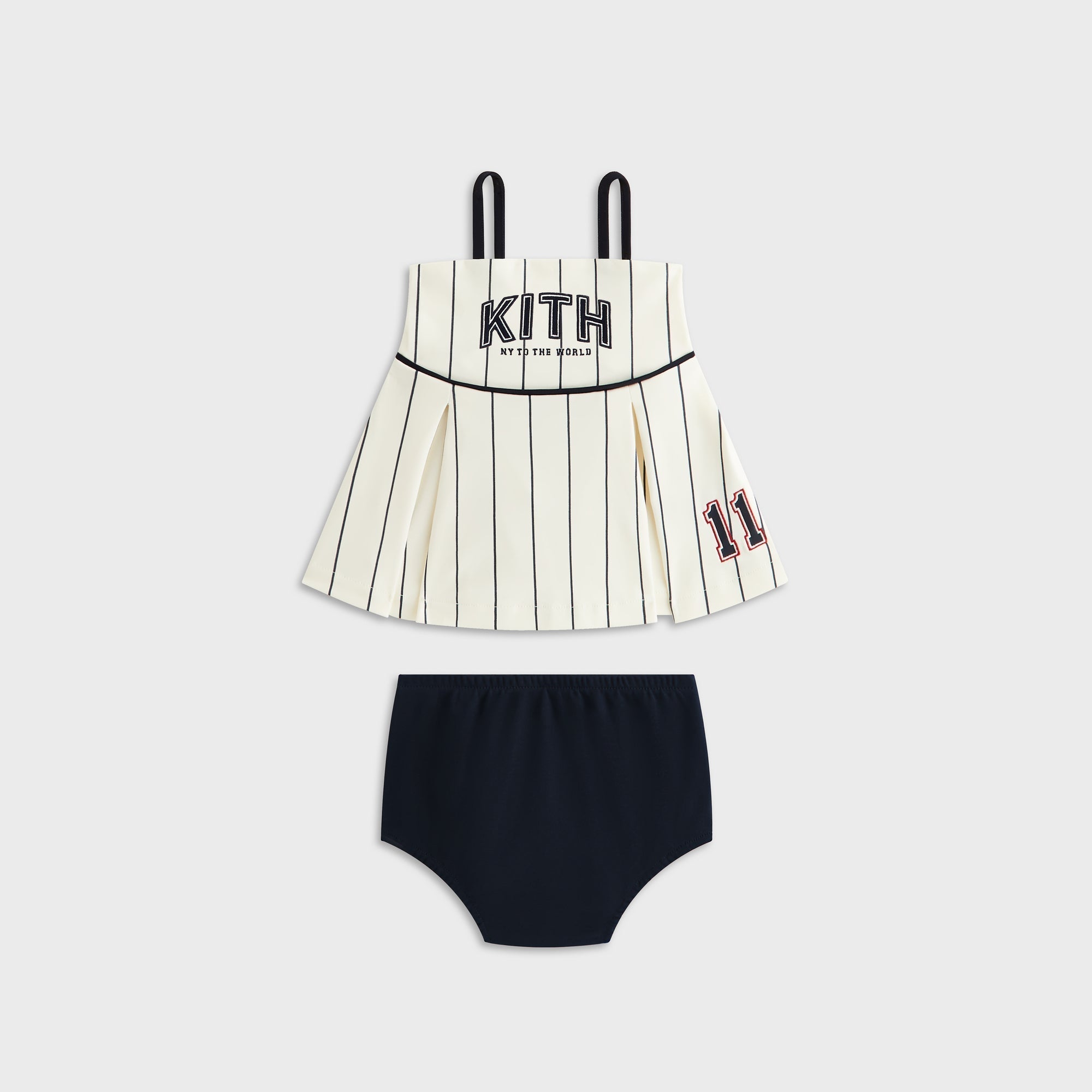 Kith Baby Pinstripe Baseball Dress Bloomer Set - Silk - PH – Kith