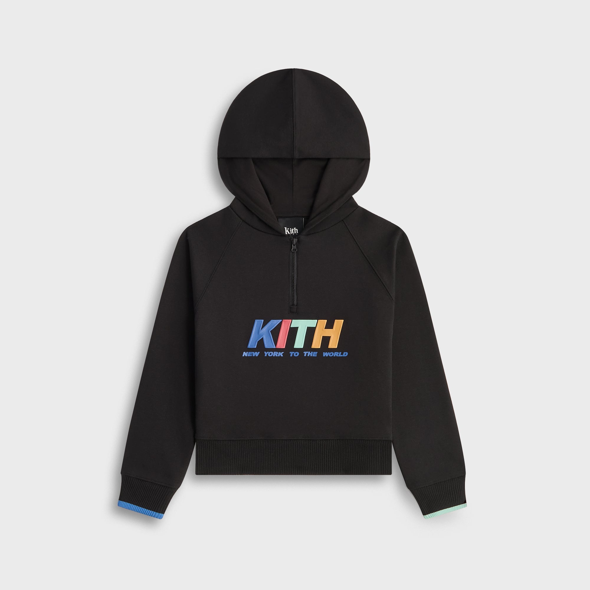 Kith Kids NY Quarter Zip Hoodie - Black – Kith Japan