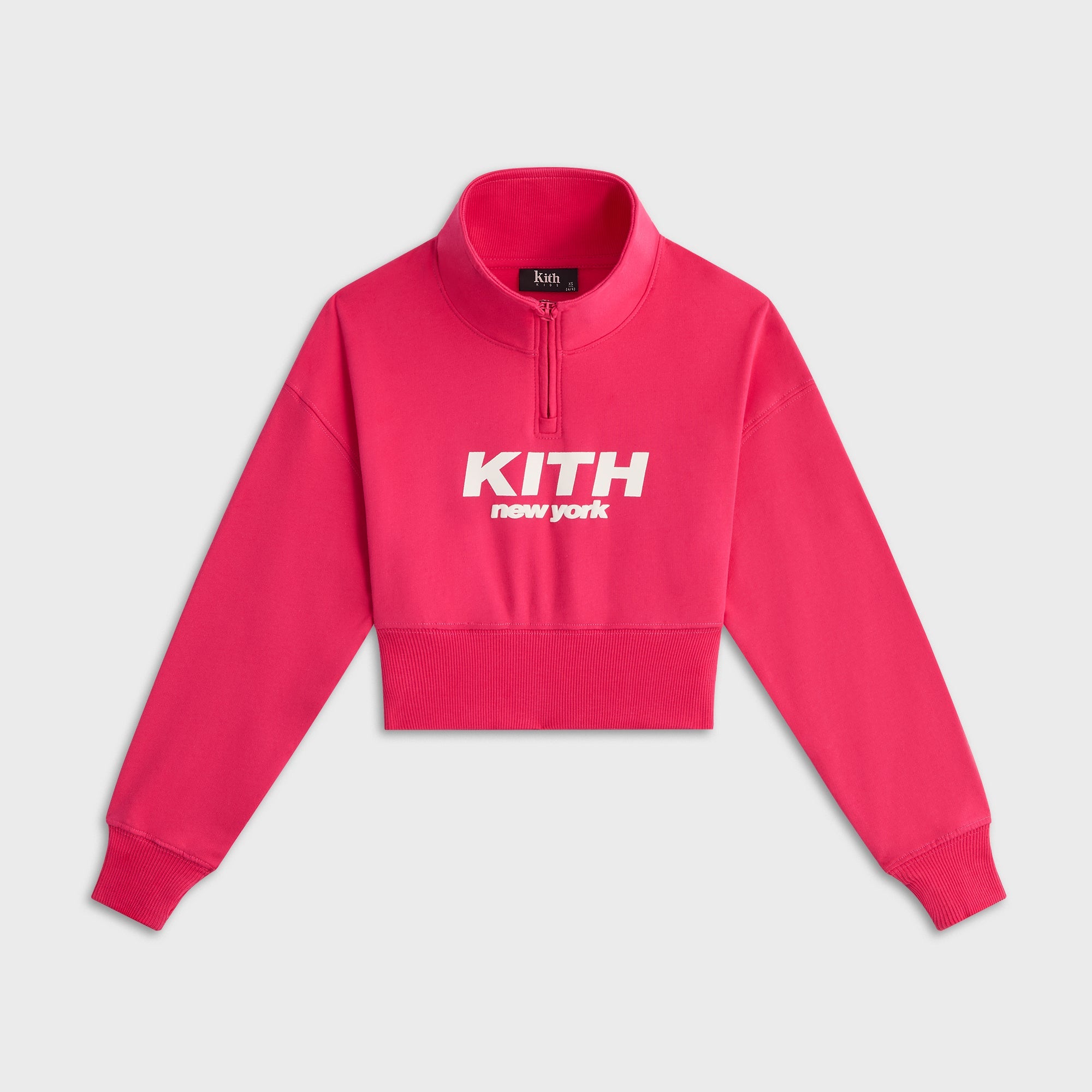 Kith Kids Cropped Fallon Quarter Zip - Dahlia – Kith Japan Kith Kids Cropped Fallon Quarter Zip - Dahlia – Kith Japan
