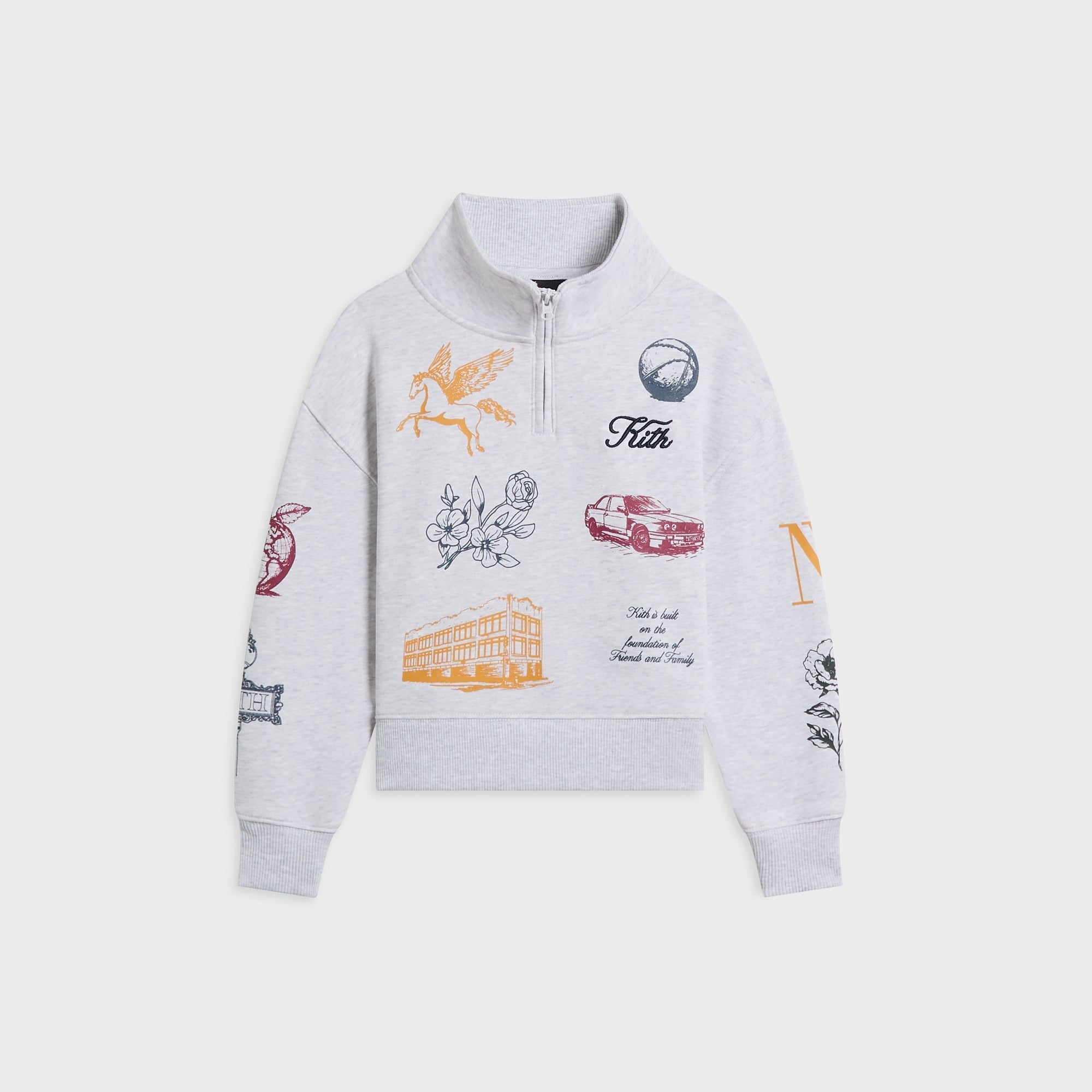Kith Kids Logo Hunter Pullover - Light Heather Grey - PH – Kith Japan