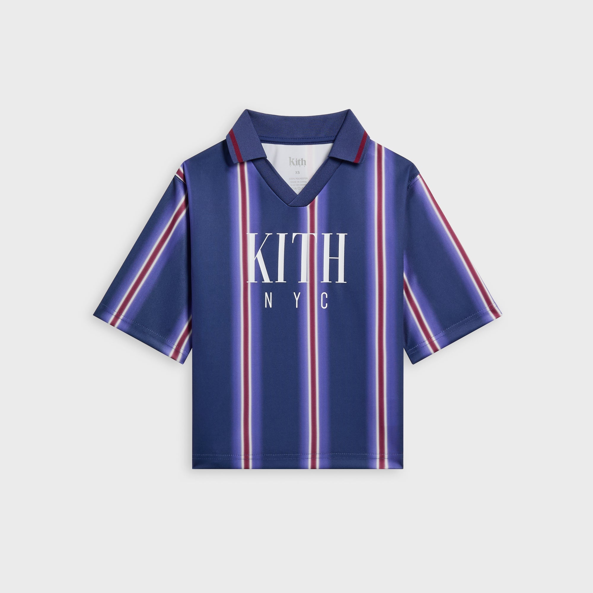 Kith Soccer Jerseys Mサイズ Kith Kids Blurred Stripe Soccer Jersey - Cyanotype – Kith Japan