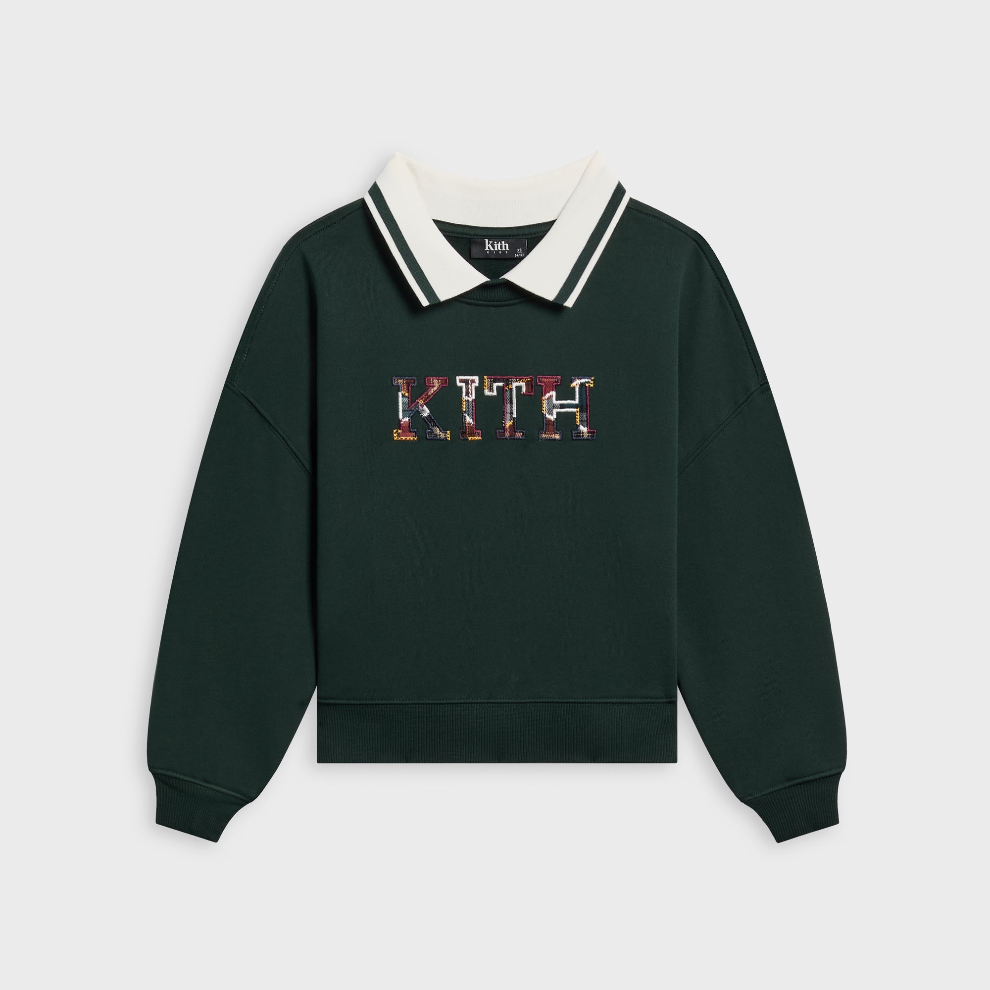 KITH KIDS プルオーバー トレーナー XL Kith Kids Varsity Letter Collared Nelson Sweatshirt - Stadium