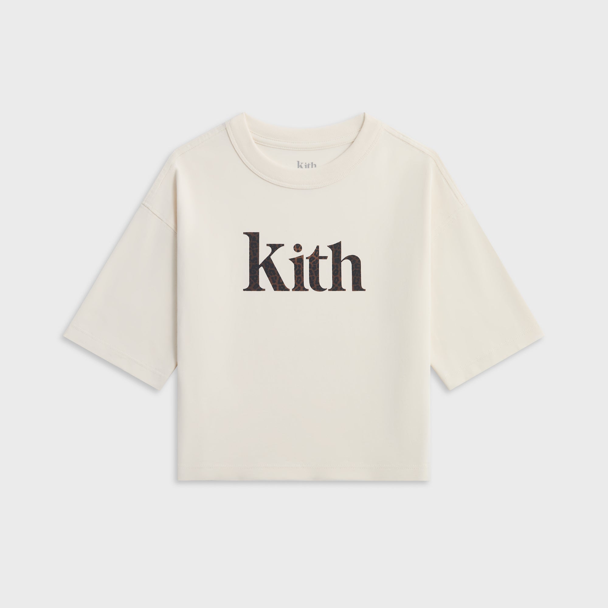 Kith Kids Leopard Serif Leonard Tee - Sandrift – Kith Japan