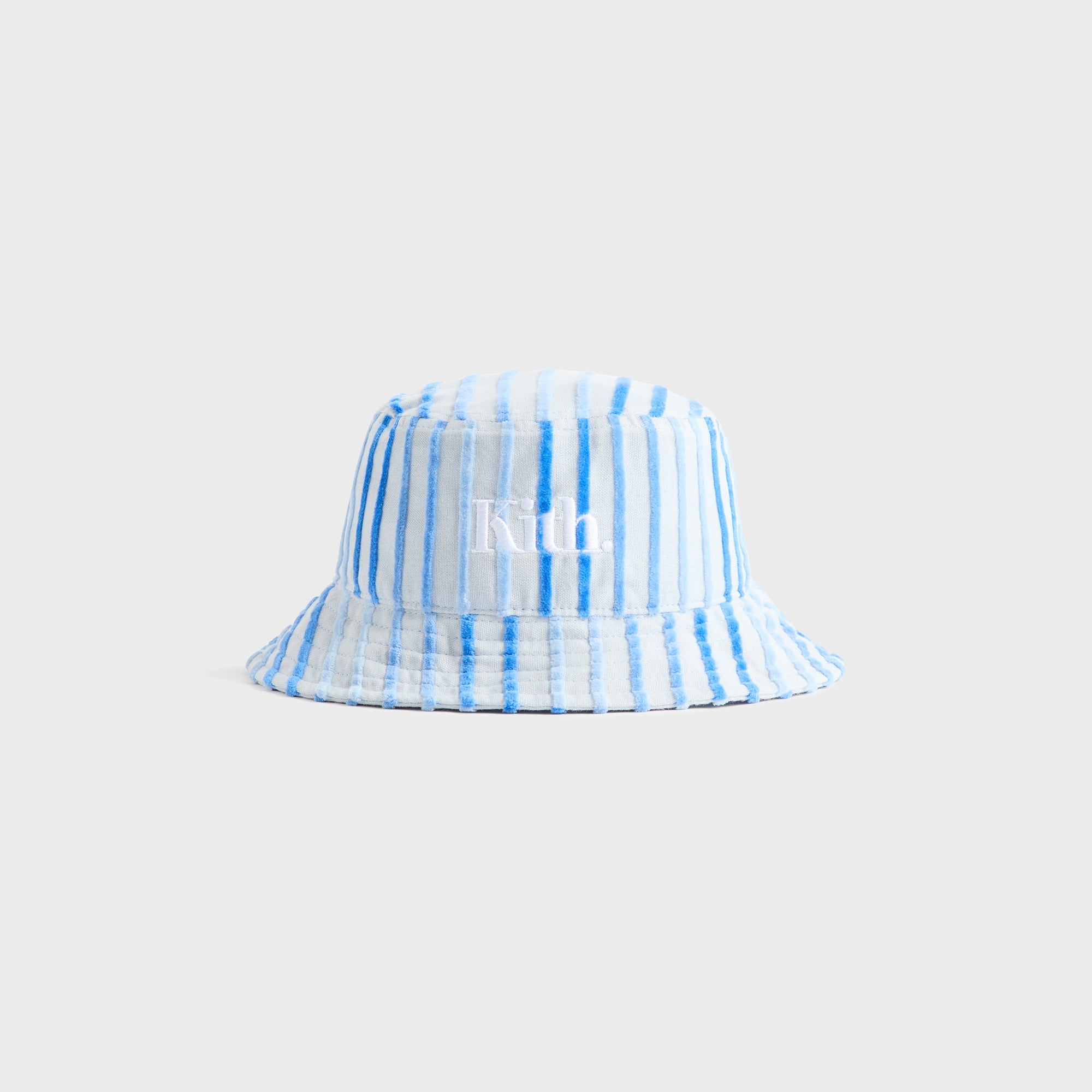 Kith Kids Chenille Stripe Dawson Bucket Hat - Cornflower – Kith Japan