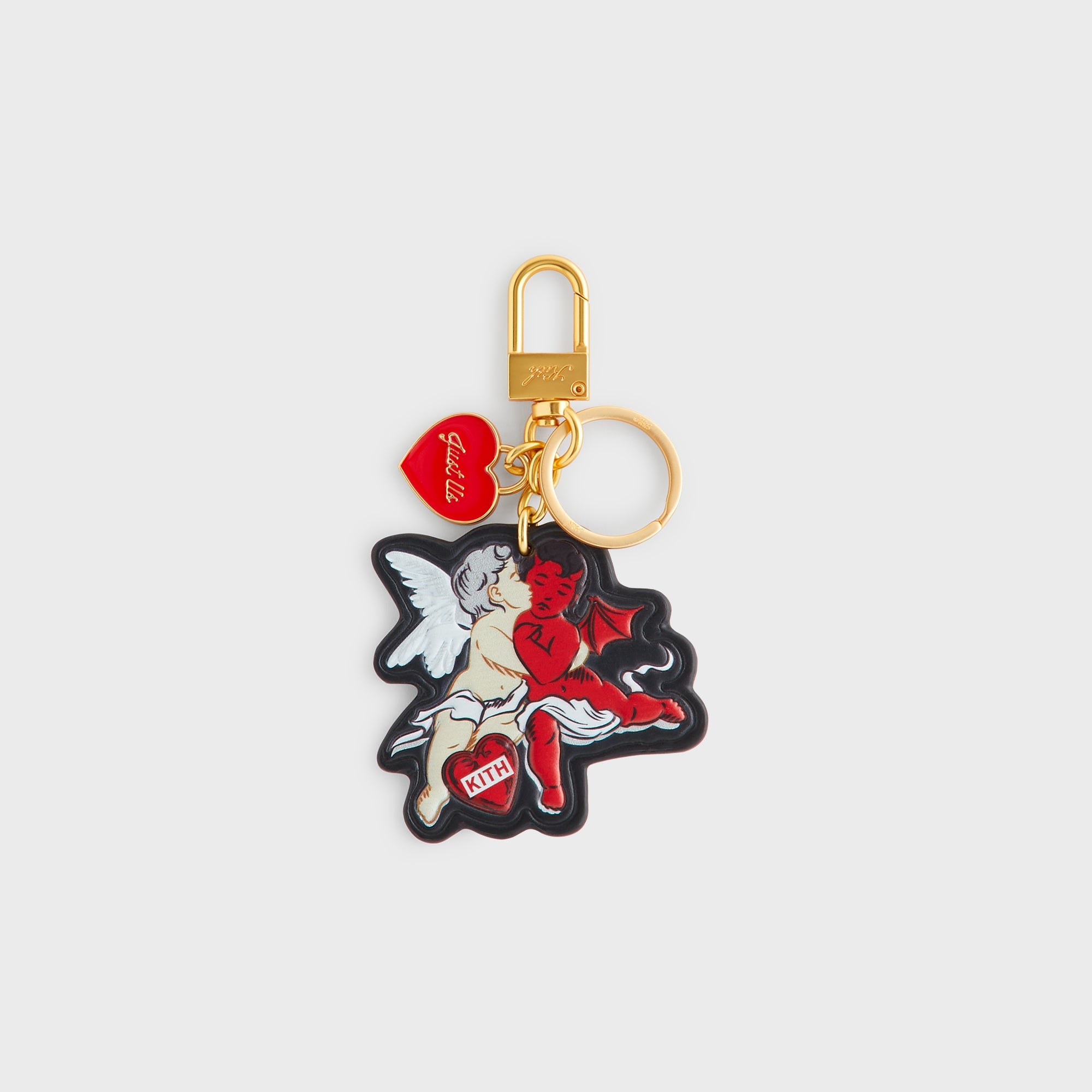 Kith Cupid And Devil Printed Leather Key Charm - Black – Kith Japan