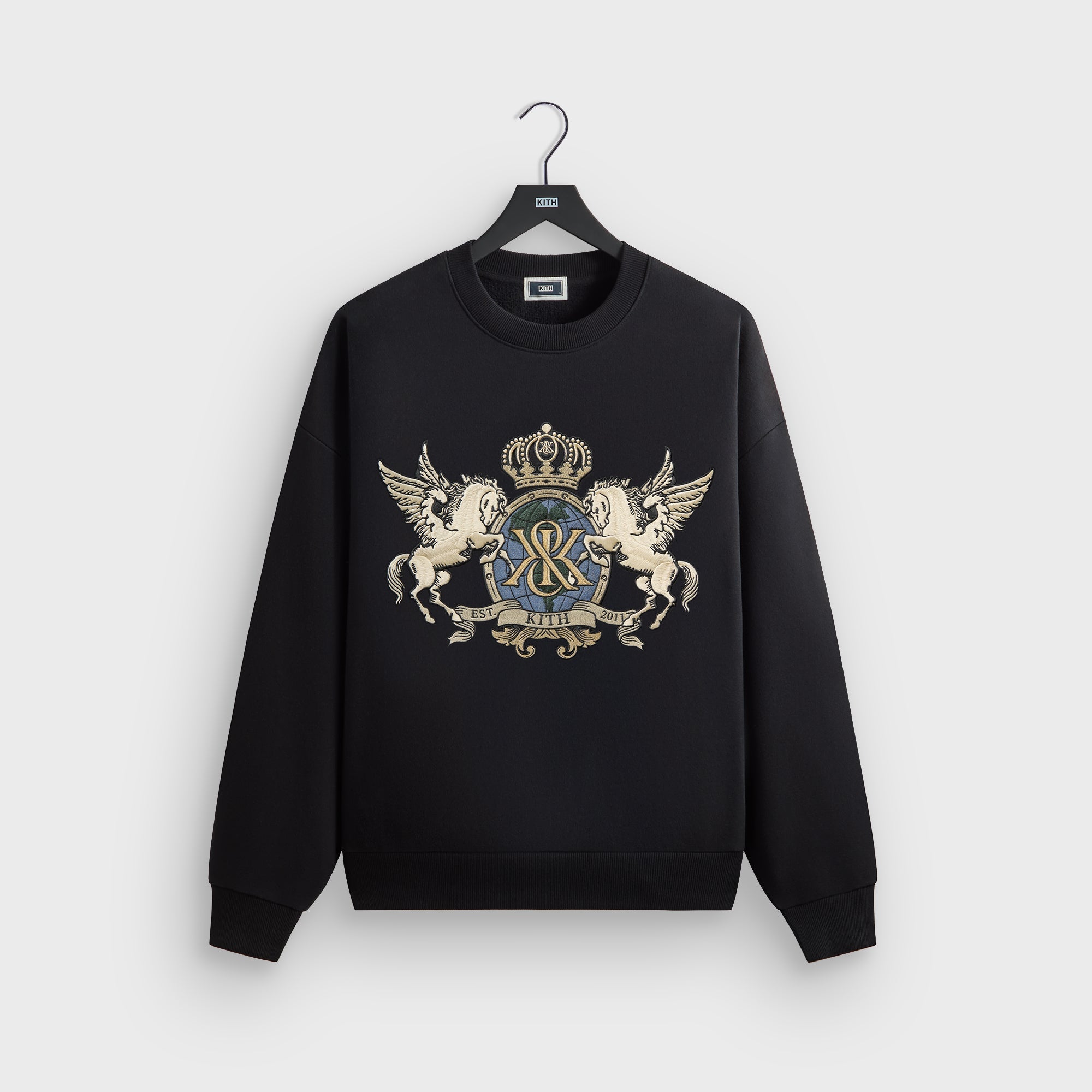 Kith クラシックロゴ レオパードアップリケ ネルソン(と) KITH / キス クラシック ロゴ レオパード アップリケ ネルソン クルー