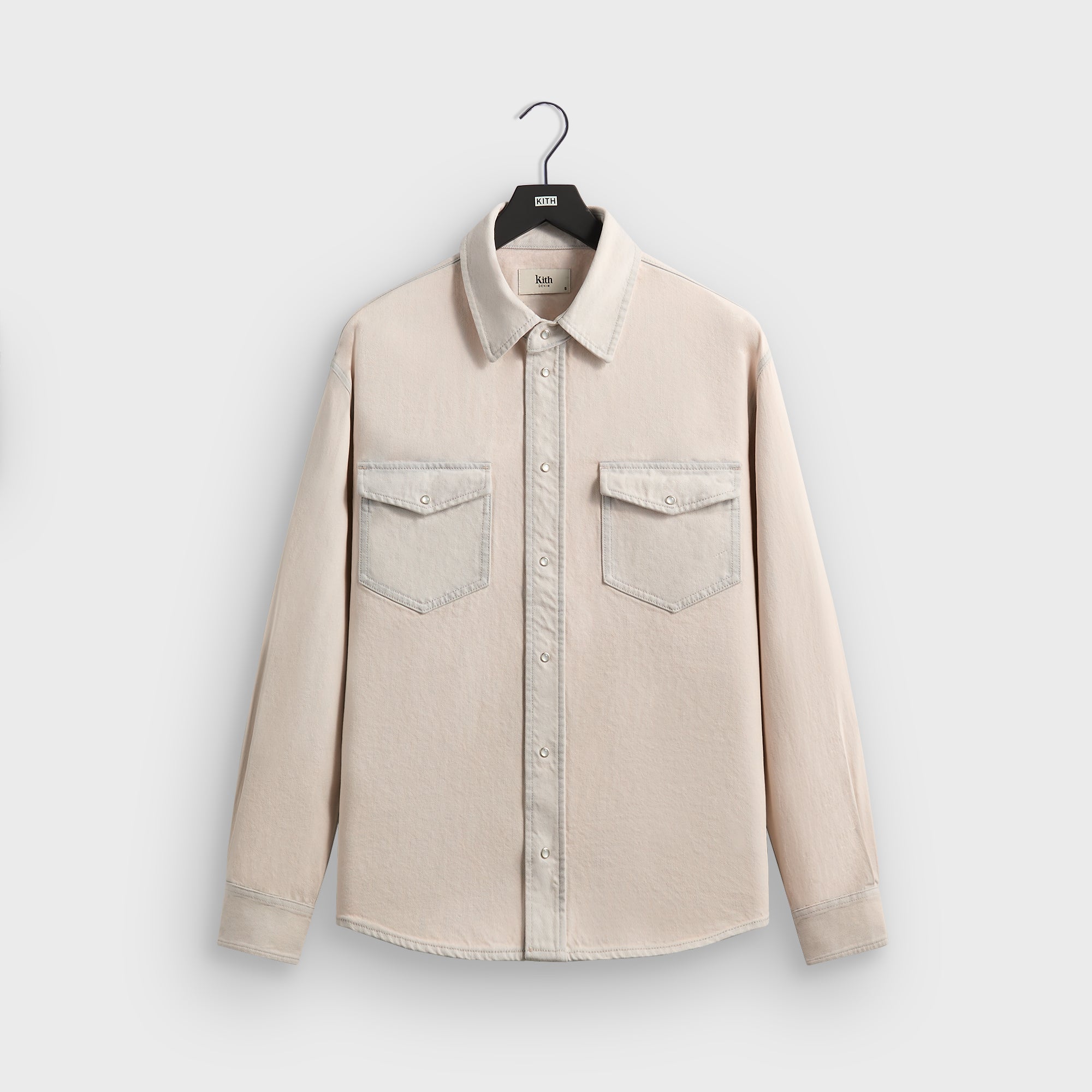 Kith Midweight Denim Long Sleeve Warwick Shirt - Washed Pastel