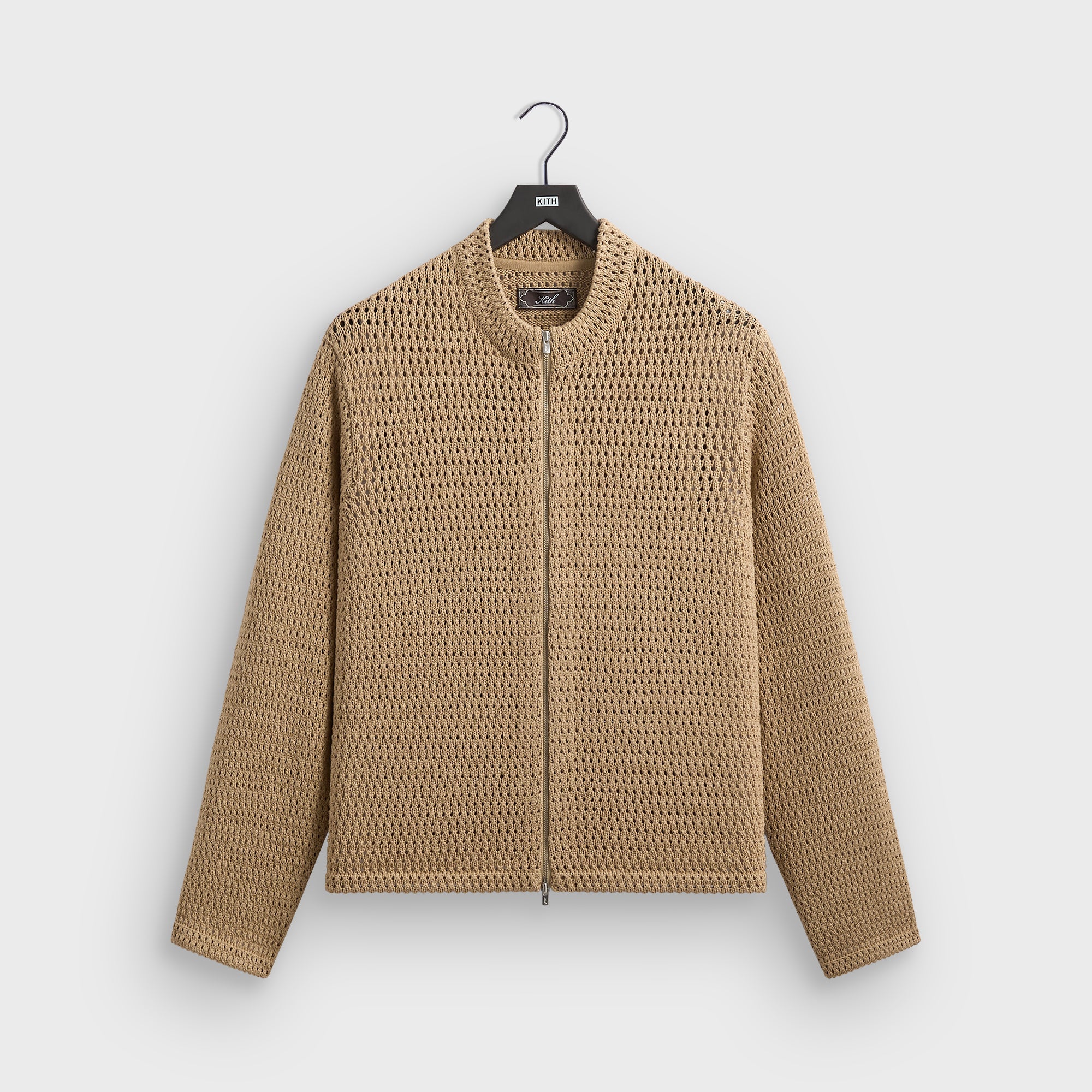Kith Crochet Luke Zip Front Sweater - Durum – Kith Japan