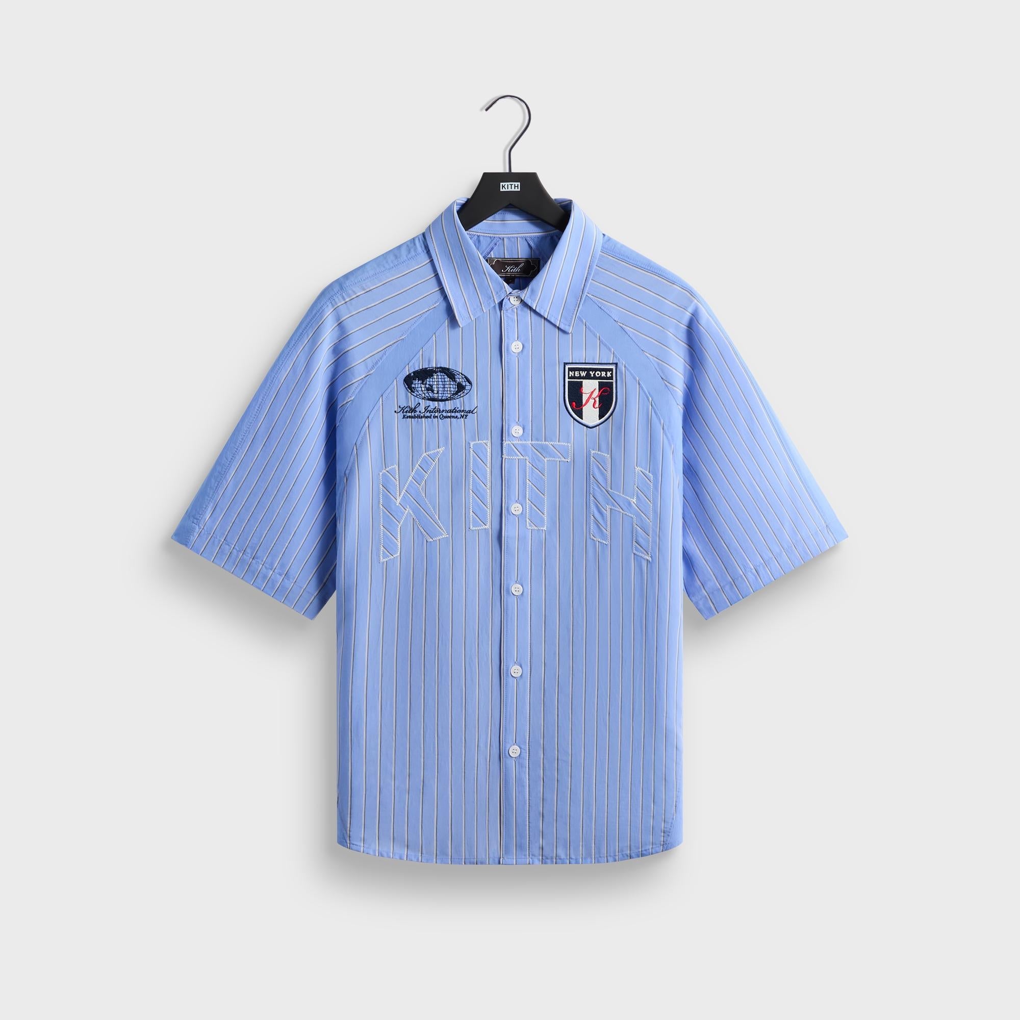 Kith Striped Poplin Shelton Shirt - Bliss – Kith Japan
