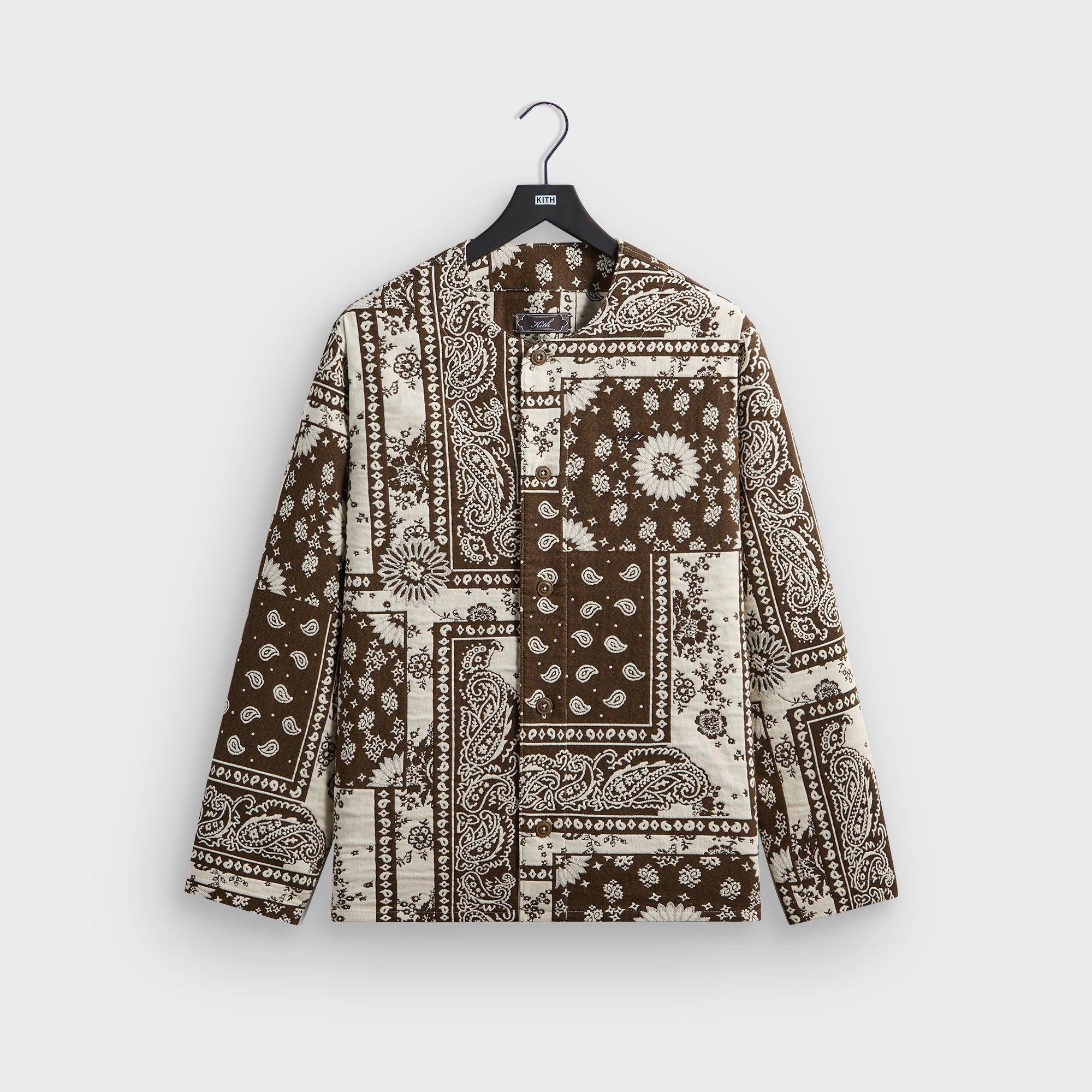 Kith Bandana Jacquard Long Sleeve Willis Shirt - Coffee – Kith Japan