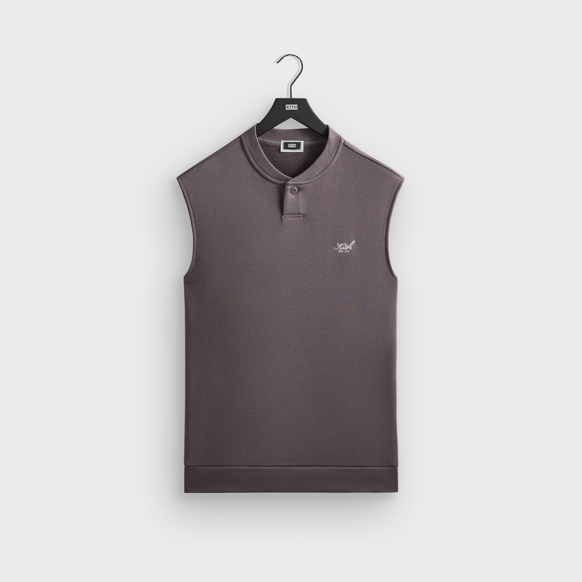Kith Heavy Loop Terry Henley Muscle Tee - Thunder – Kith Japan