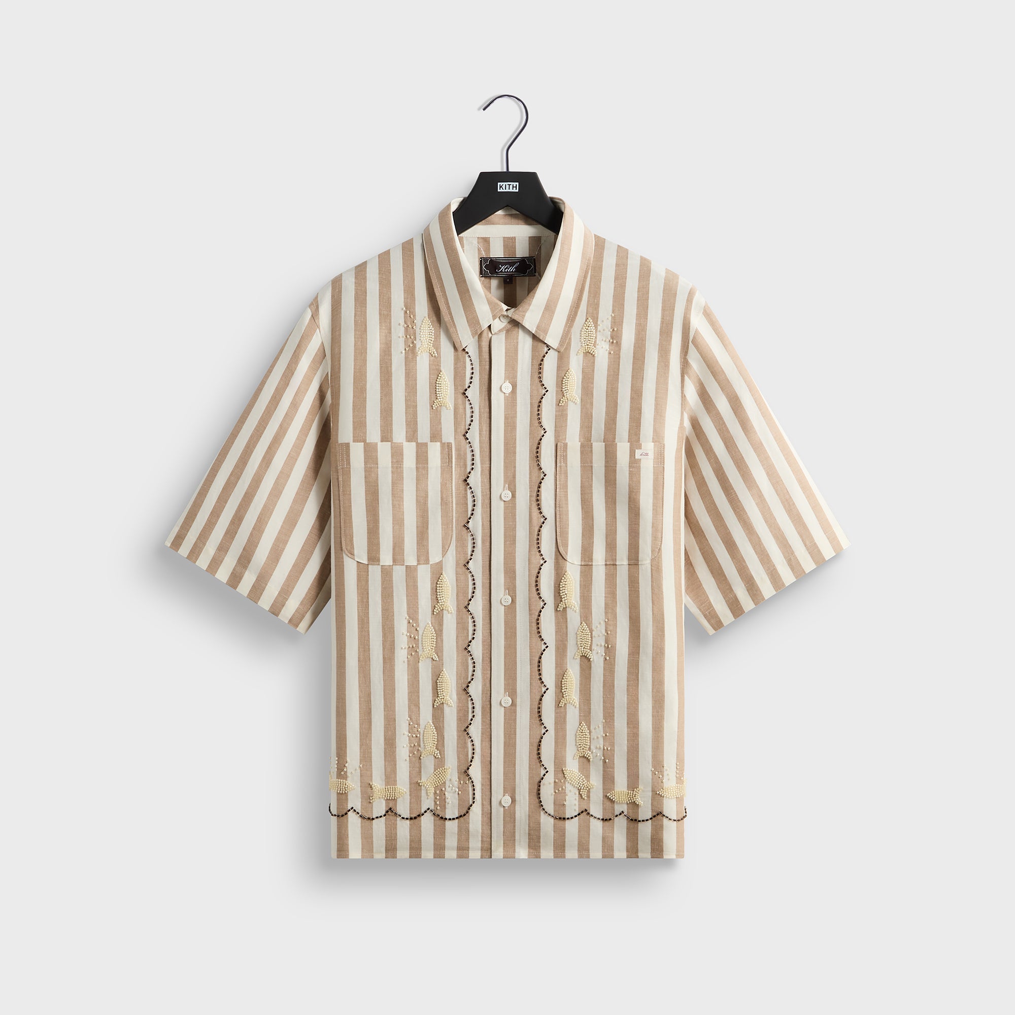 Kith Spun Silk Linen Stripe Paxton Buttondown - Chai – Kith Japan