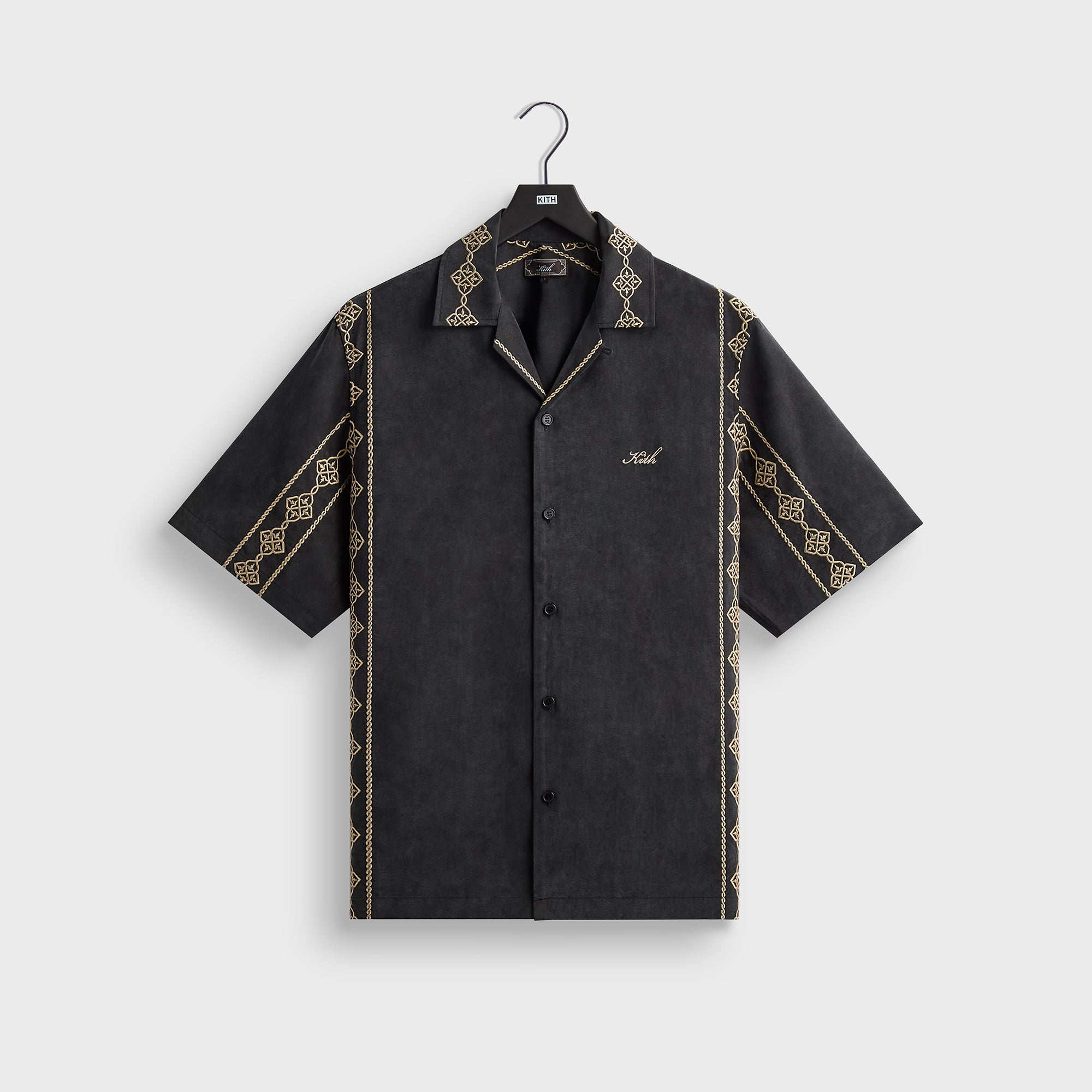 Kith Cupro Linen Thompson Camp Collar Shirt - Black – Kith Japan