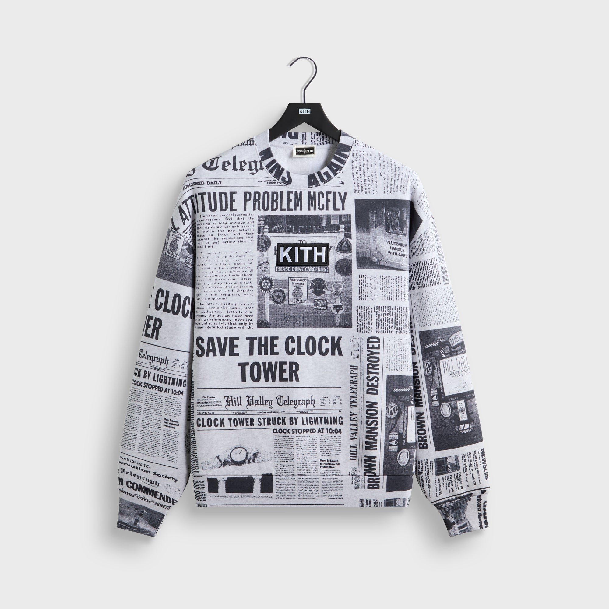 kith特大ポスター正規品 Kith for Back to the Future Newspaper All-Over Printed Nelson