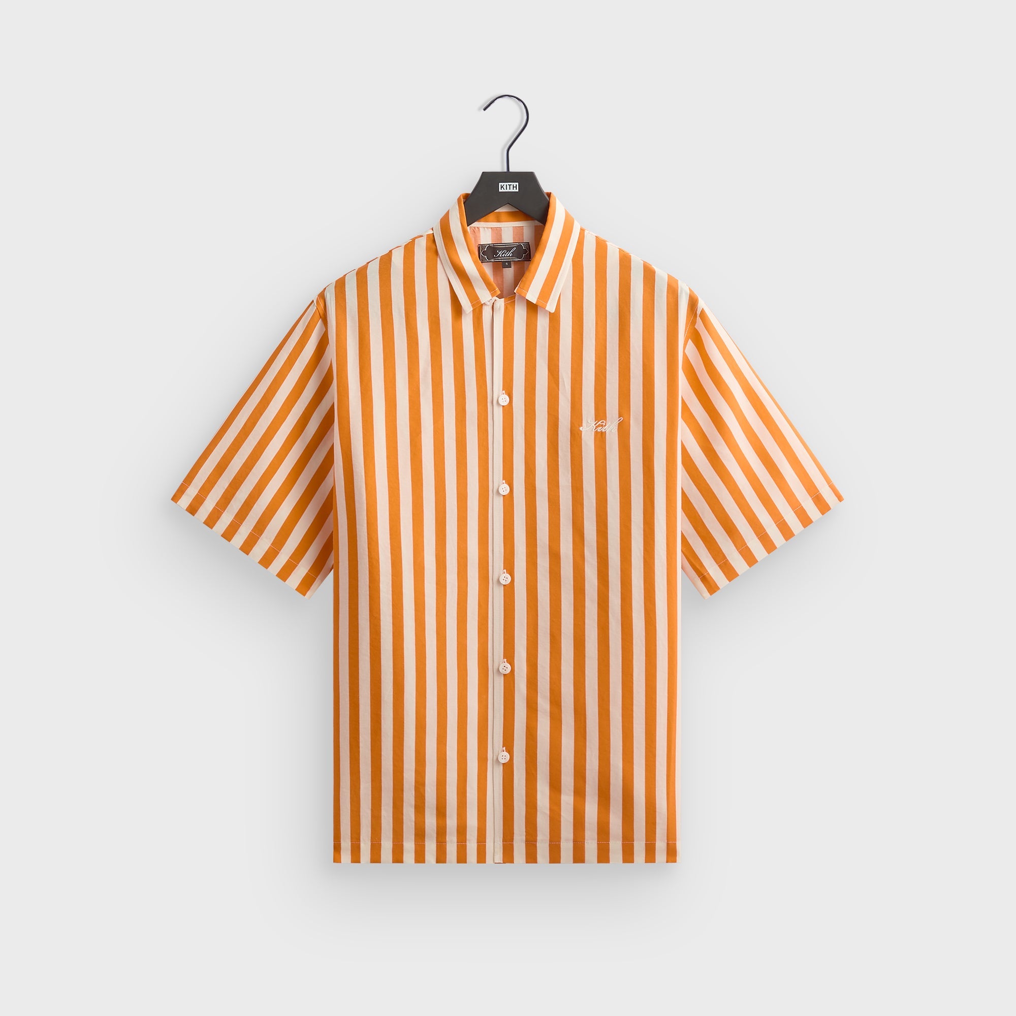 Kith Striped Thompson Camp Collar Shirt - Tiger – Kith Japan