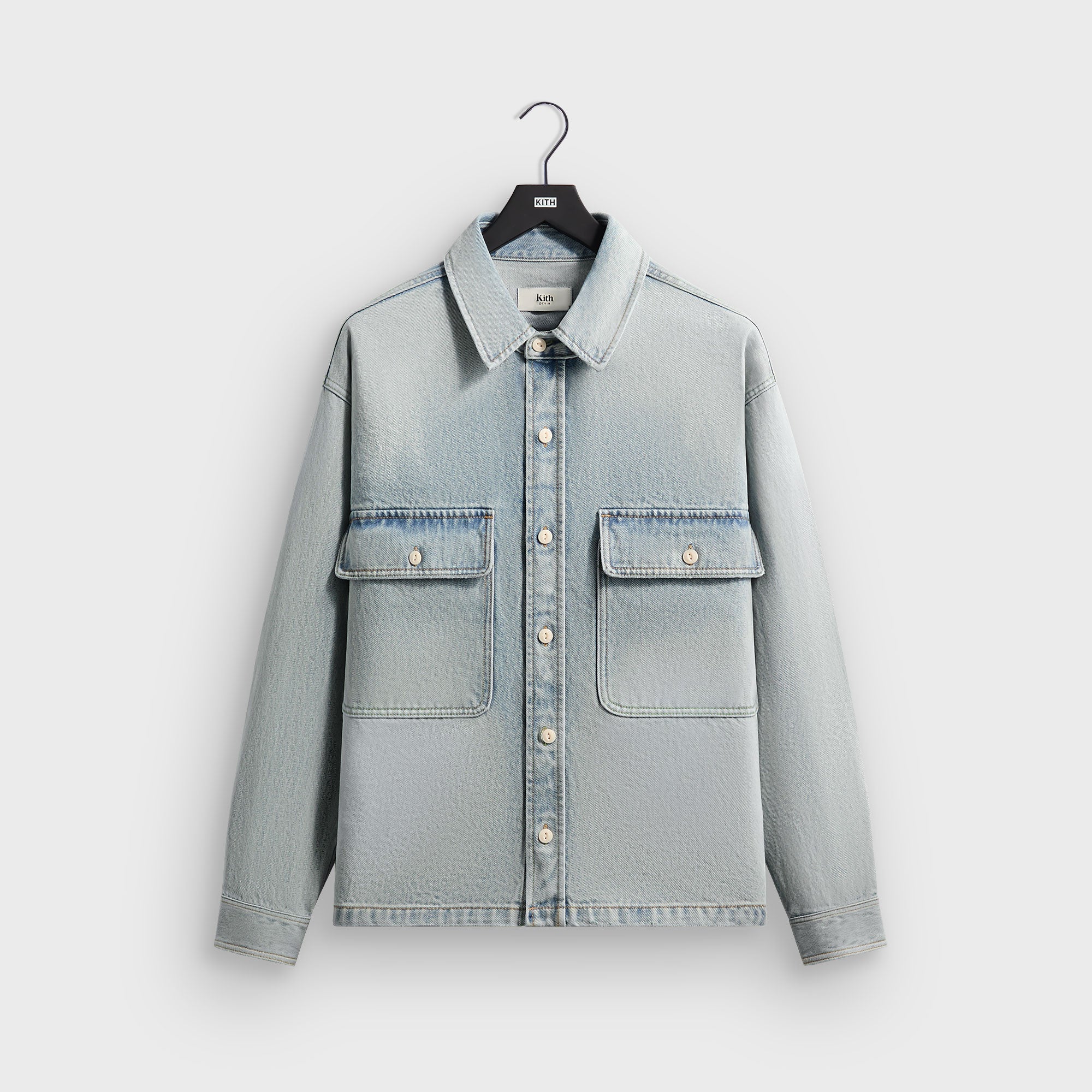 Kith Henson Denim Shirt - Light Indigo – Kith Japan
