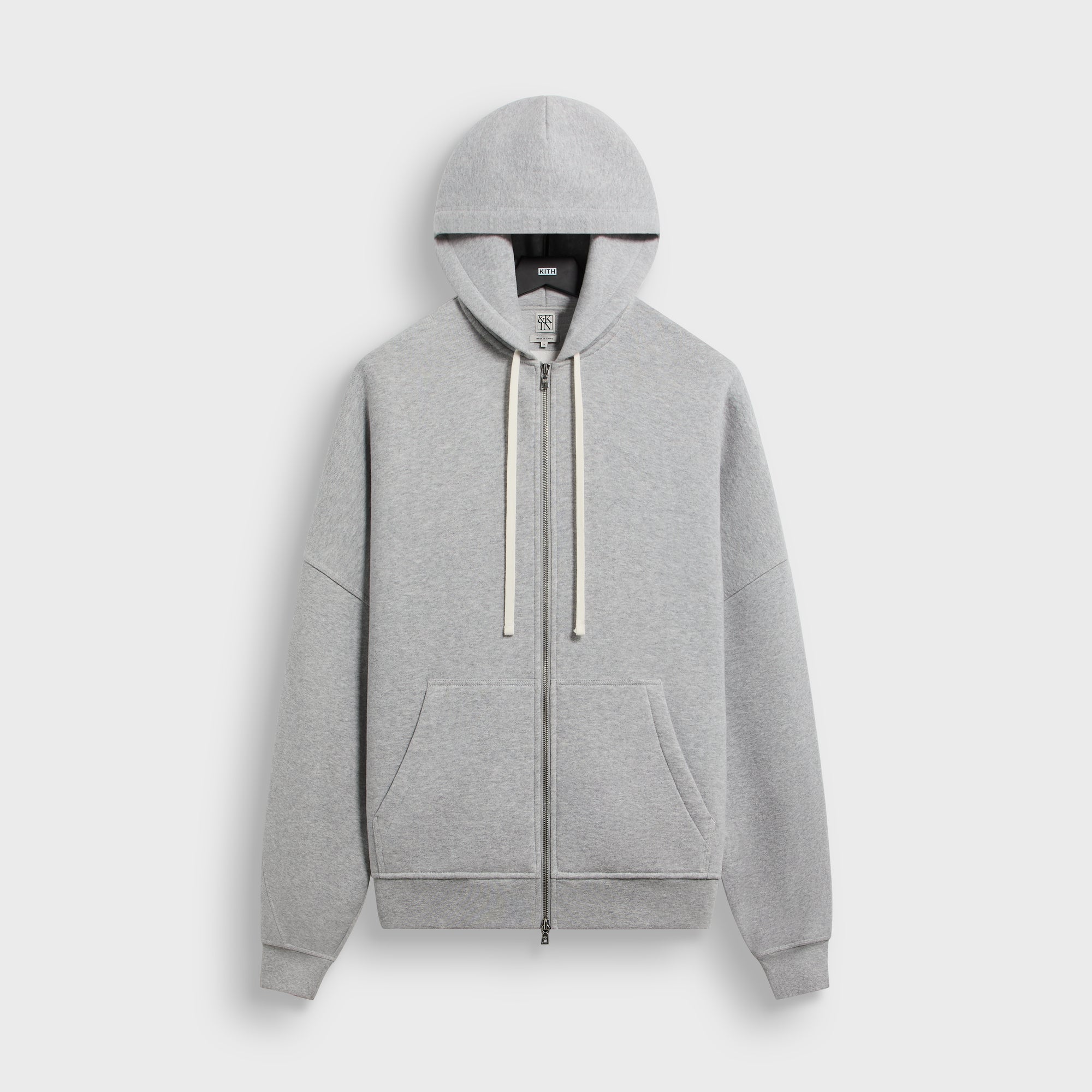 RIKU UMEHARA ZIP HOODIE グレー &Kin Plush Fleece Hiroshi Zip Front Hoodie - Medium Heather Grey