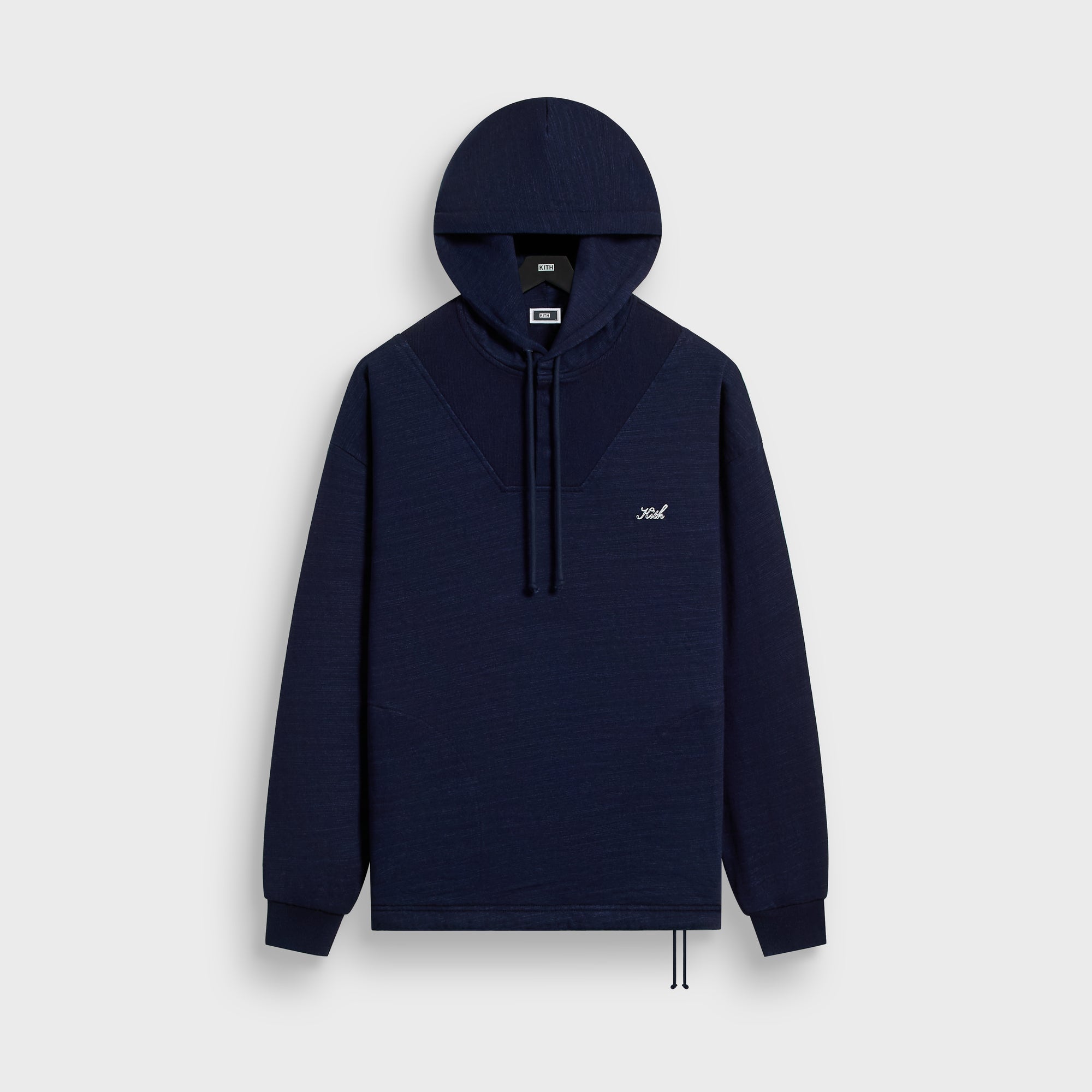 Kith Indigo Fleece Cropped Camden Hoodie - Raw Indigo - PH – Kith