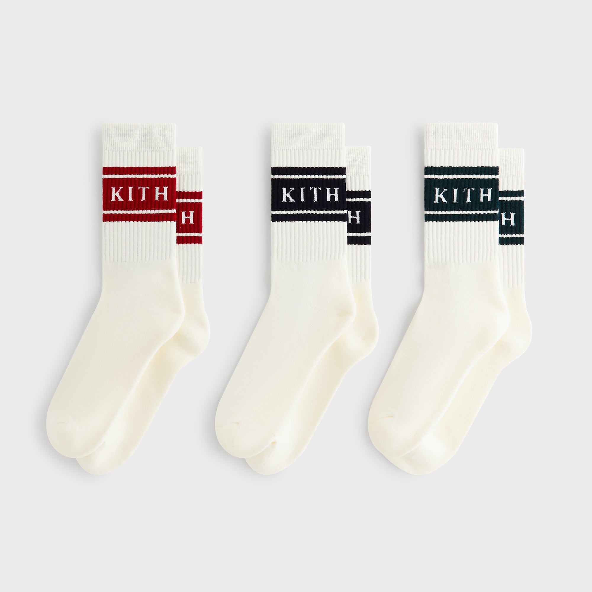 Kith 3-Pack Variegated Stripe Crew Socks - Multi – Kith Japan