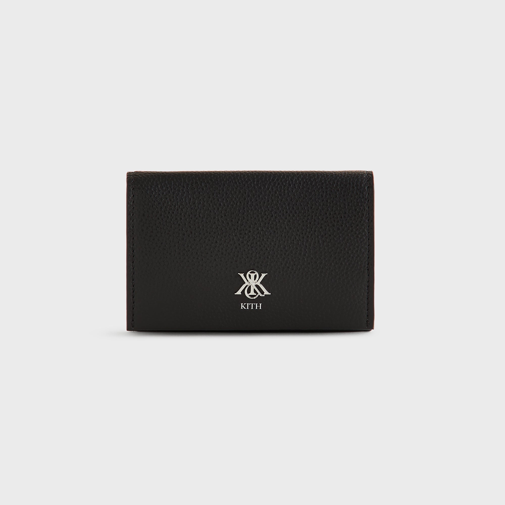 Kith Tumbled Leather Card Holder - Black – Kith Japan