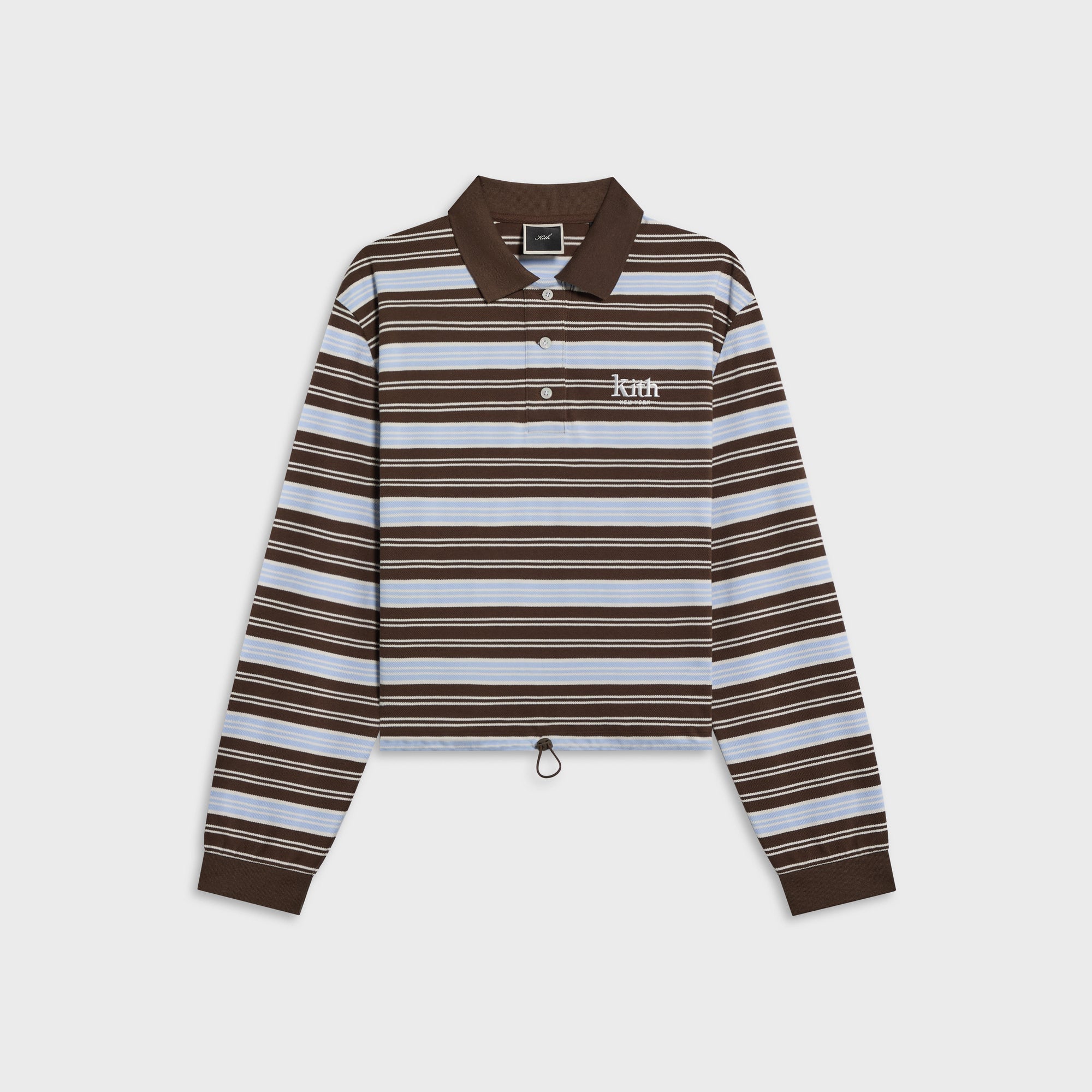 Kith Women Sadie Striped Polo Long Sleeve - Legacy – Kith Japan