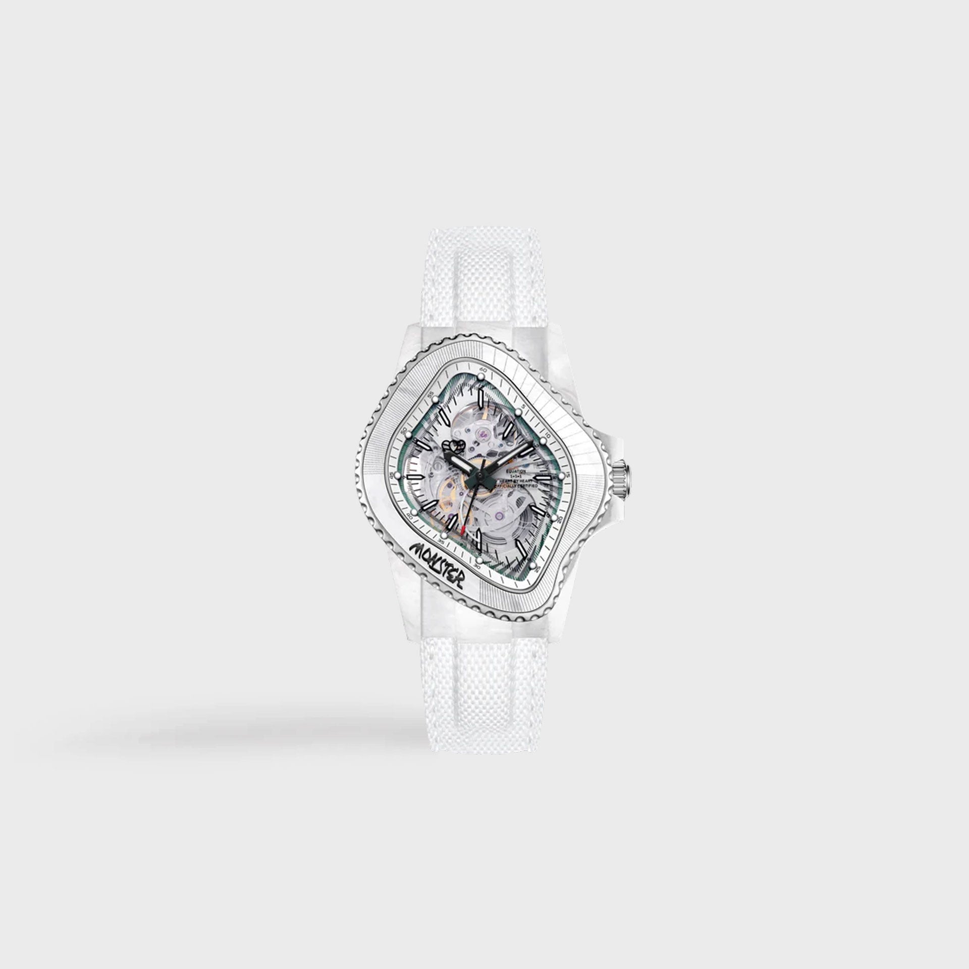 Laarvee White Glass Fiber Resin Composite ‐ Skeleton Dial / Quick