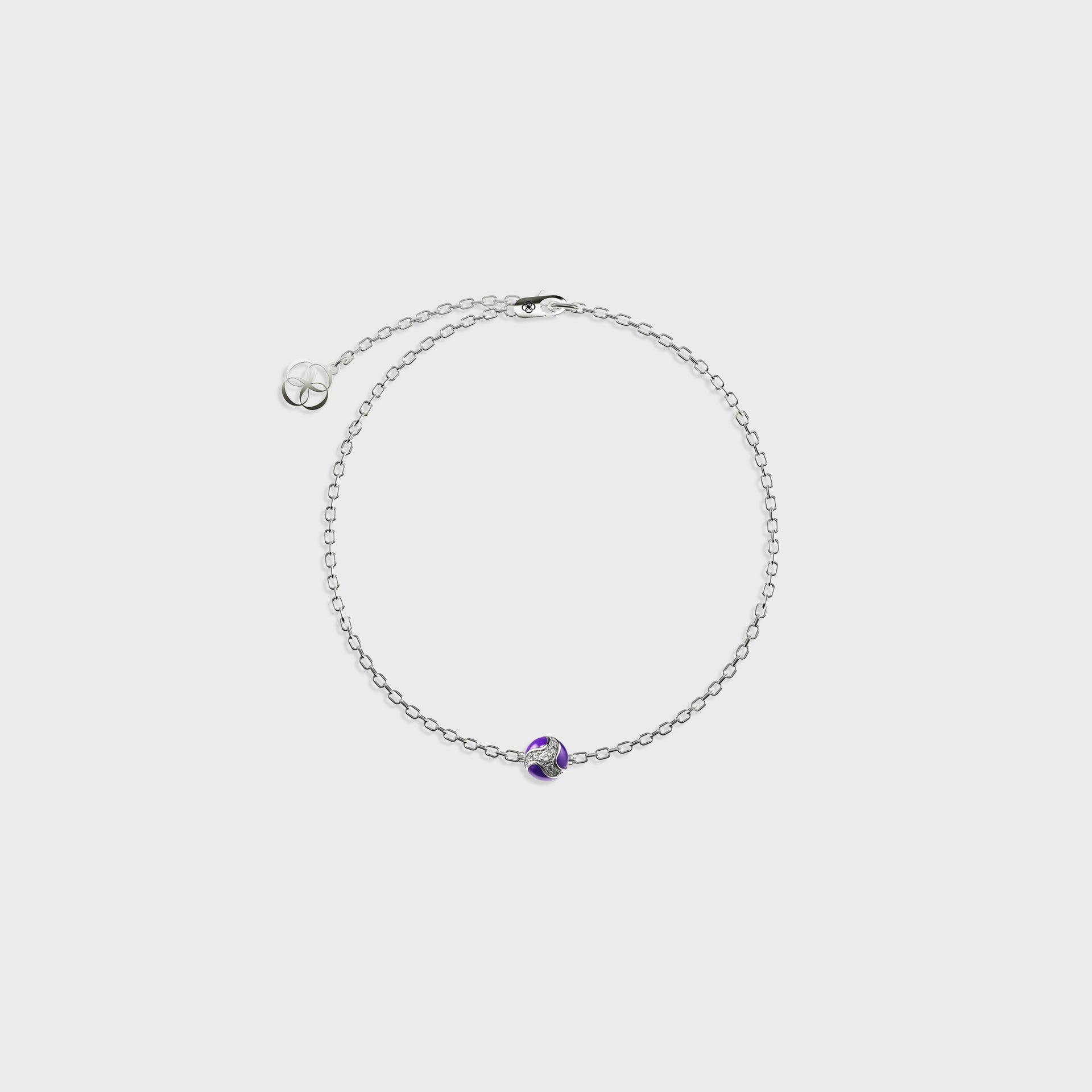 BUDAHOOD 111 Dragon Ball Bracelet In Purple - SILVER