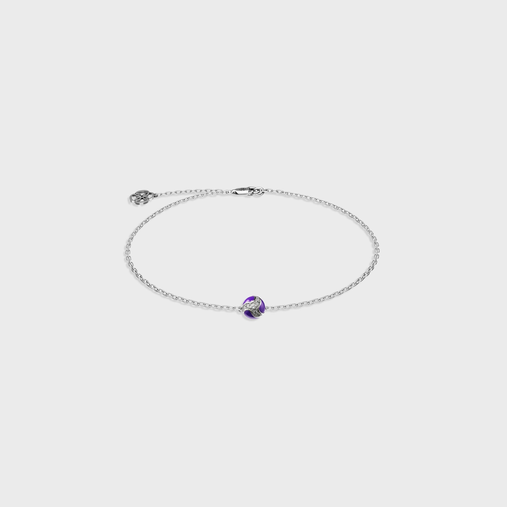 BUDAHOOD 111 Dragon Ball Bracelet In Purple - SILVER