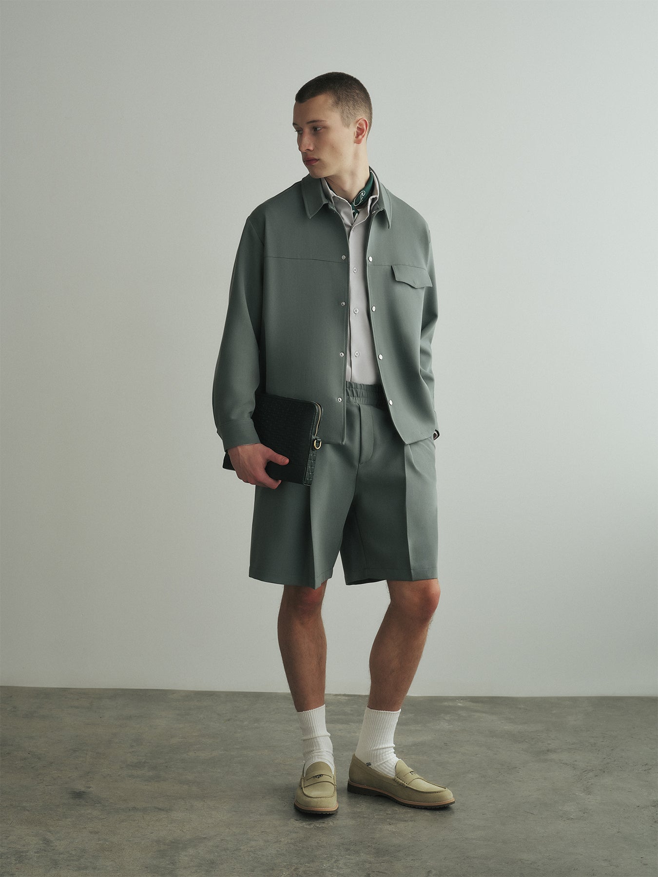 GIORGIO ARMANI ジップアップシャツジャケット　リネン100% XL Tailoring from Spring 2026 – Kith Japan