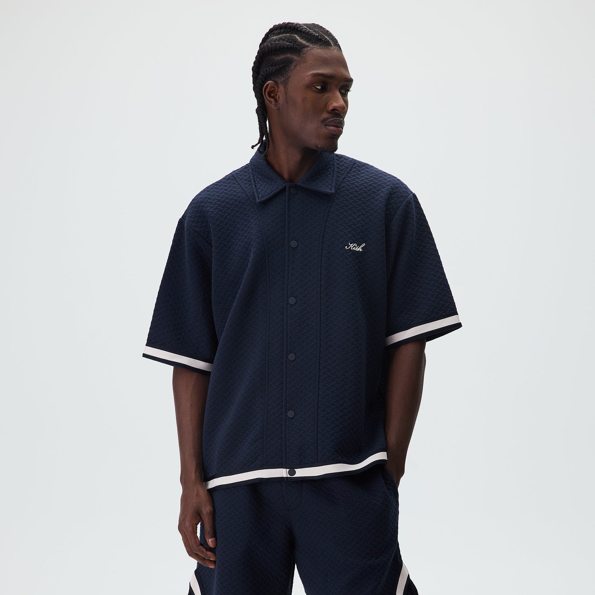 Kith Tessellation Interlock Woodpoint Shirt - Nocturnal