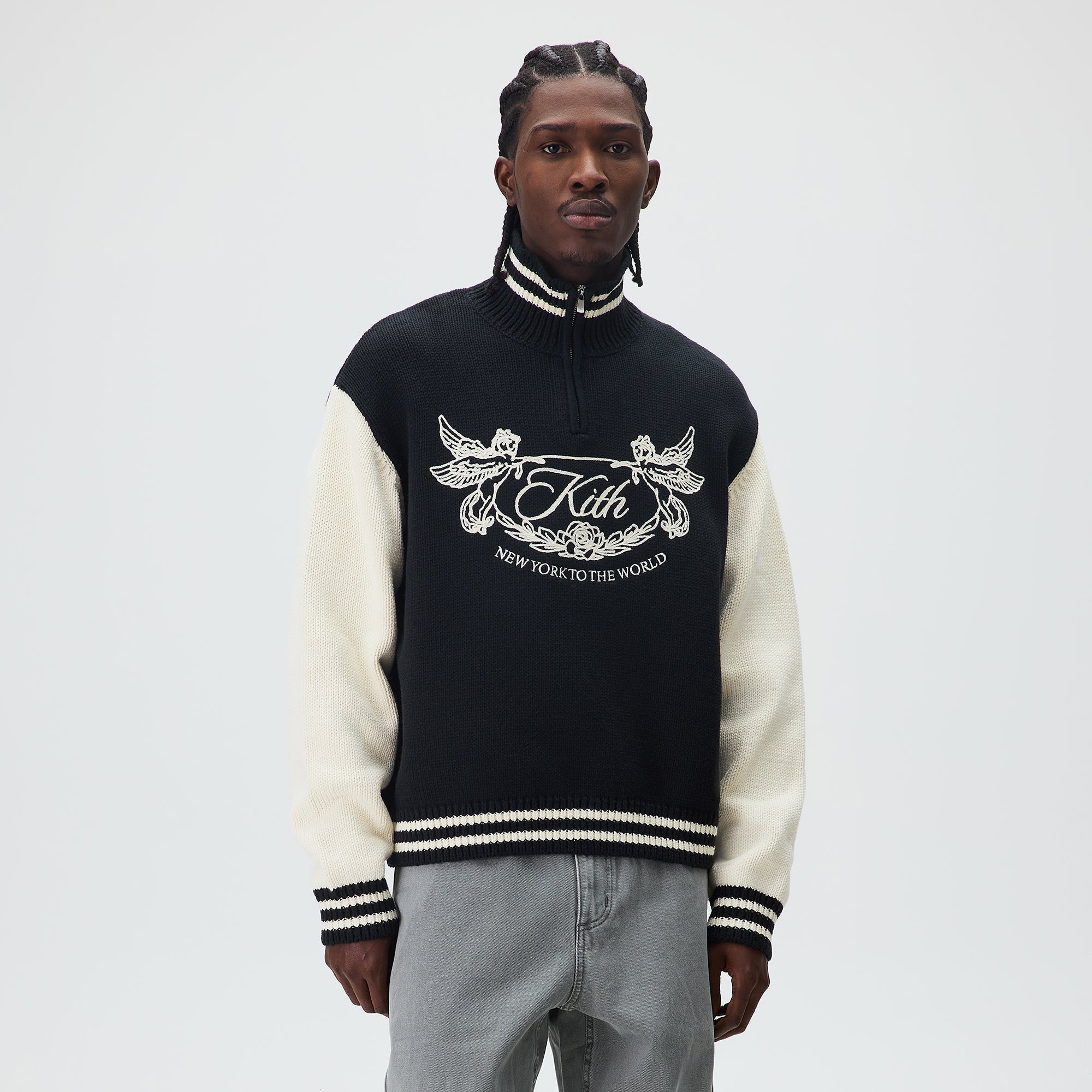 Kith Quarter Zip Wyona Sweater - Ink – Kith Japan