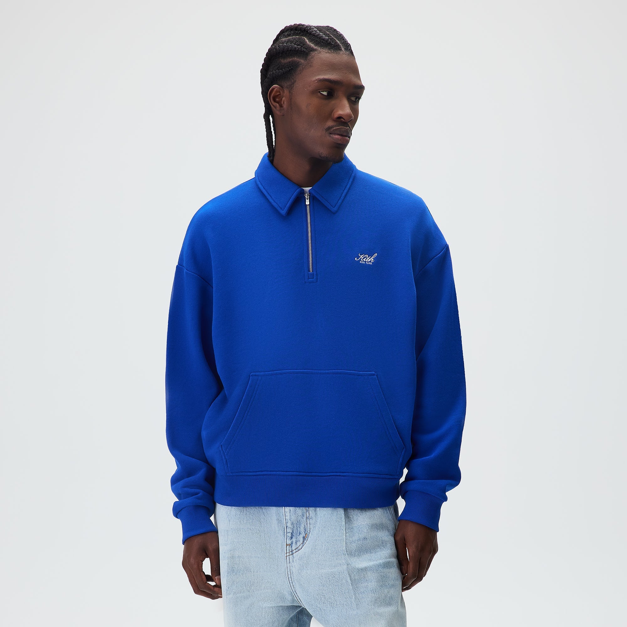 Kith Quarter Zip Popover Sweatshirt - Cyclone – Kith Japan