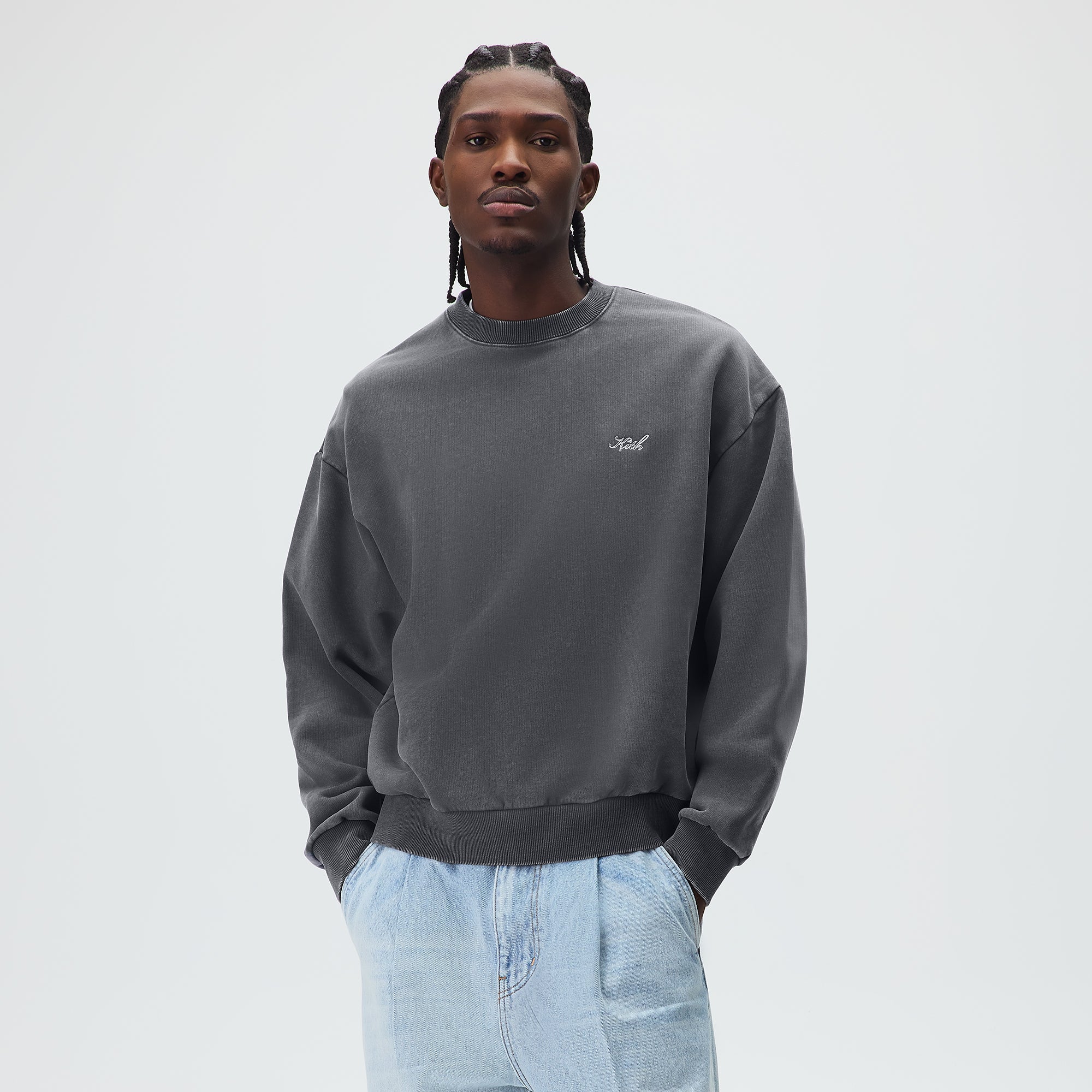 Kith Garment Dyed Nelson Crewneck - Asteroid – Kith Japan