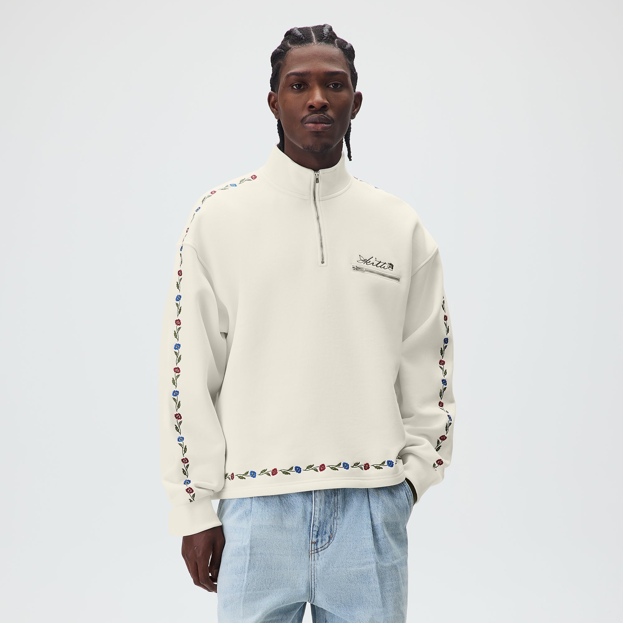 Kith Floral Queensbridge Quarter Zip - Silk – Kith Japan