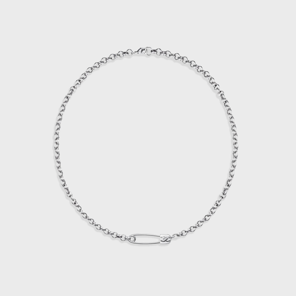 SSIL X Safety Pin Choker - Silver
