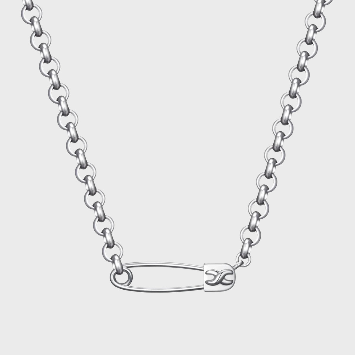 SSIL X Safety Pin Choker - Silver