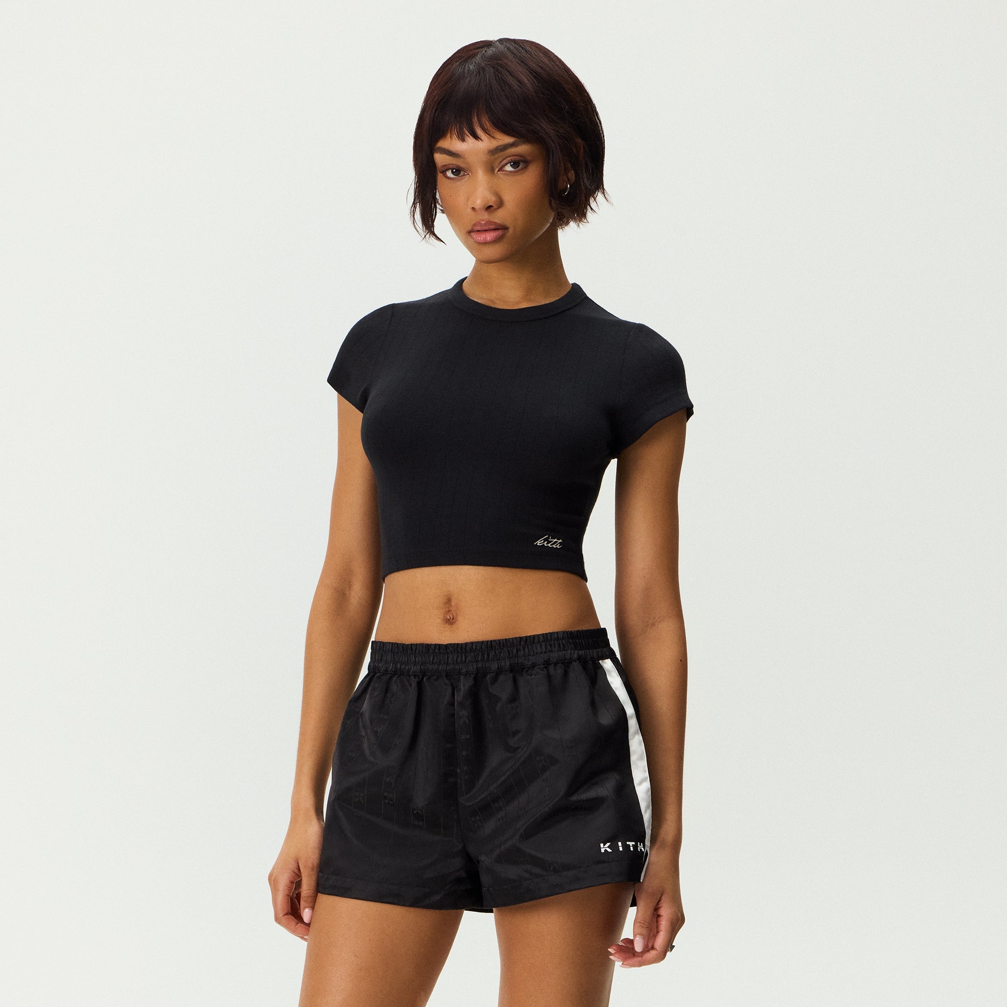 Kith Women Corvin Cap Sleeve Tee - Black – Kith Japan