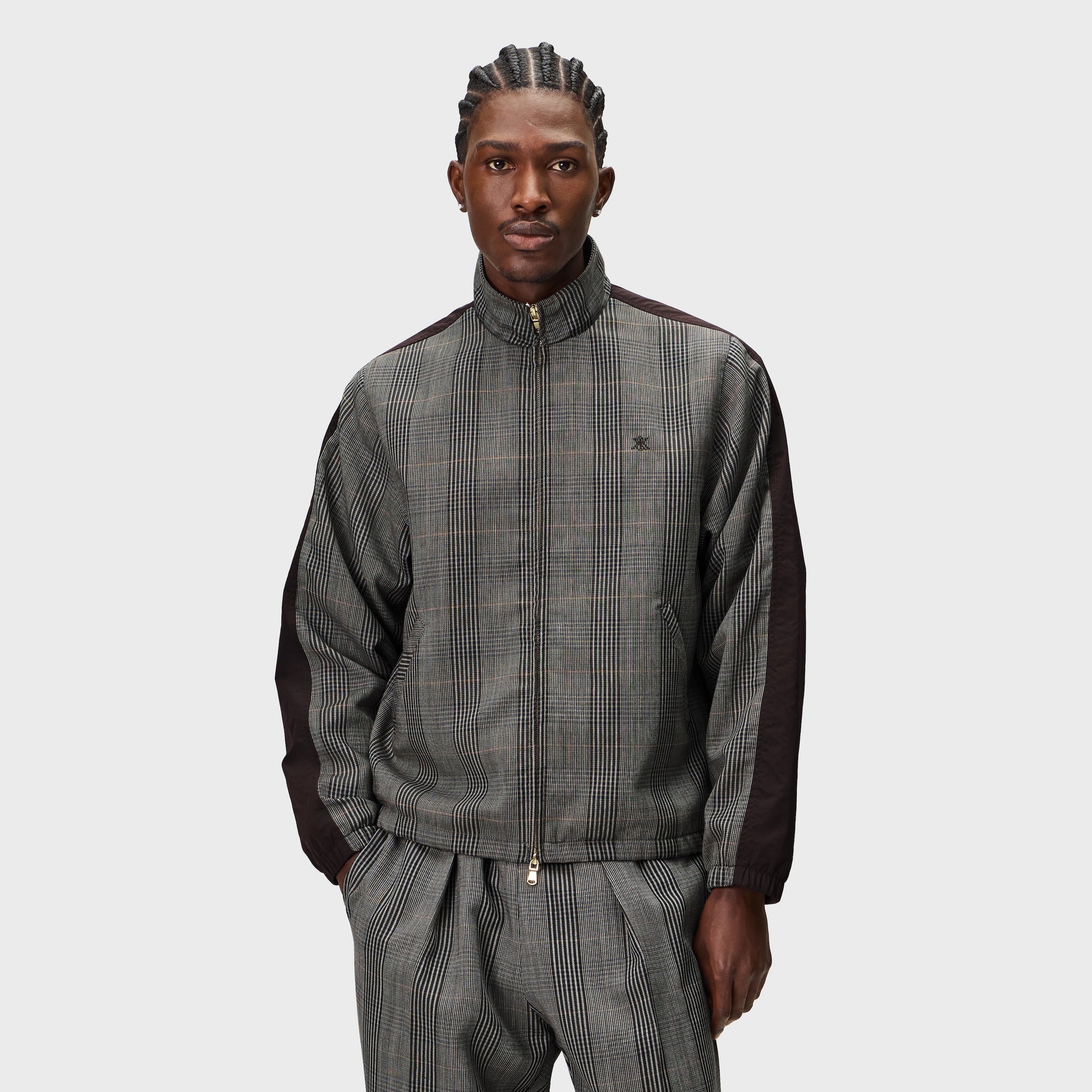 Kith Glen Plaid Rui Track Jacket - Ember - PH