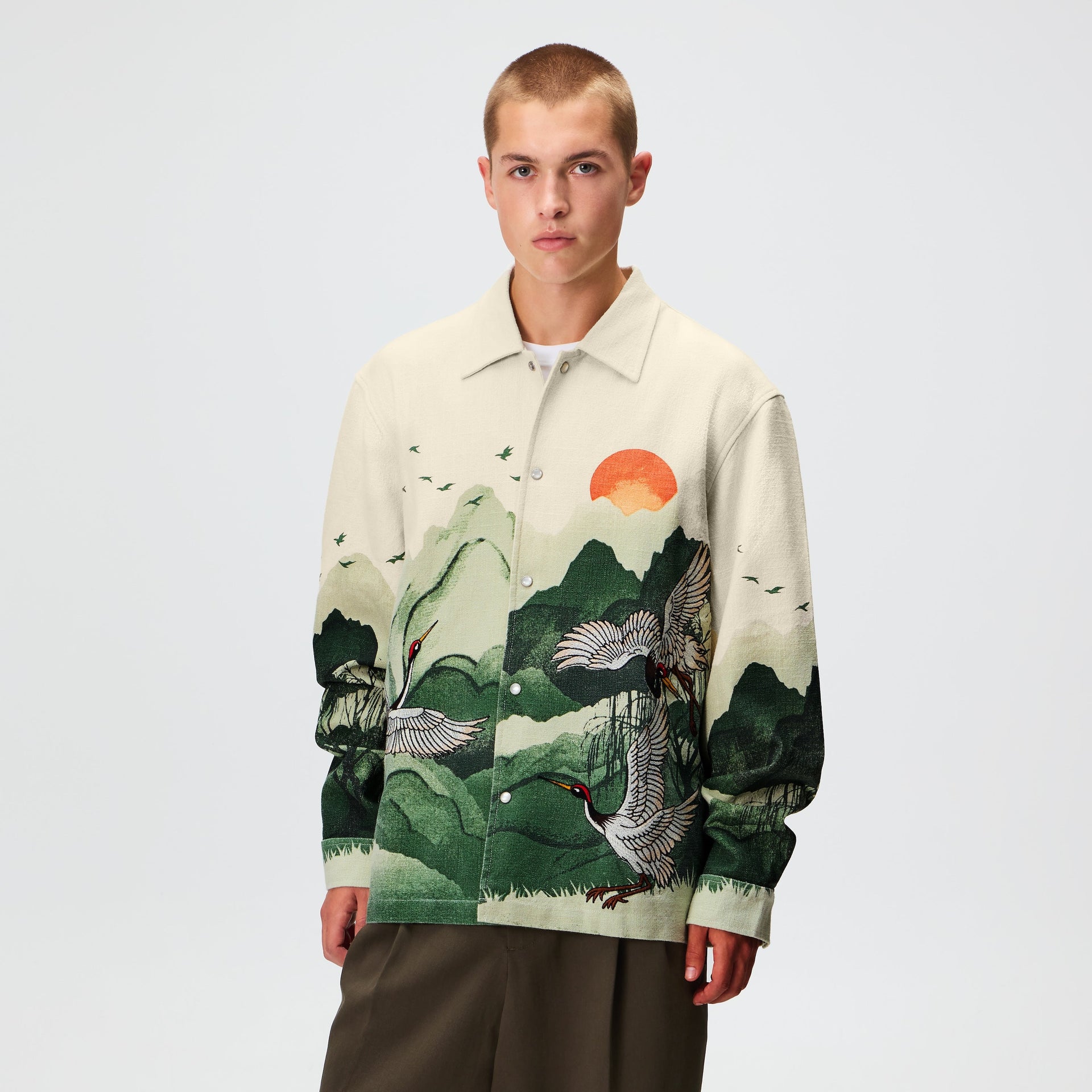 Kith Crane Horizon Long Sleeve BCO Shirt - Waffle - PH