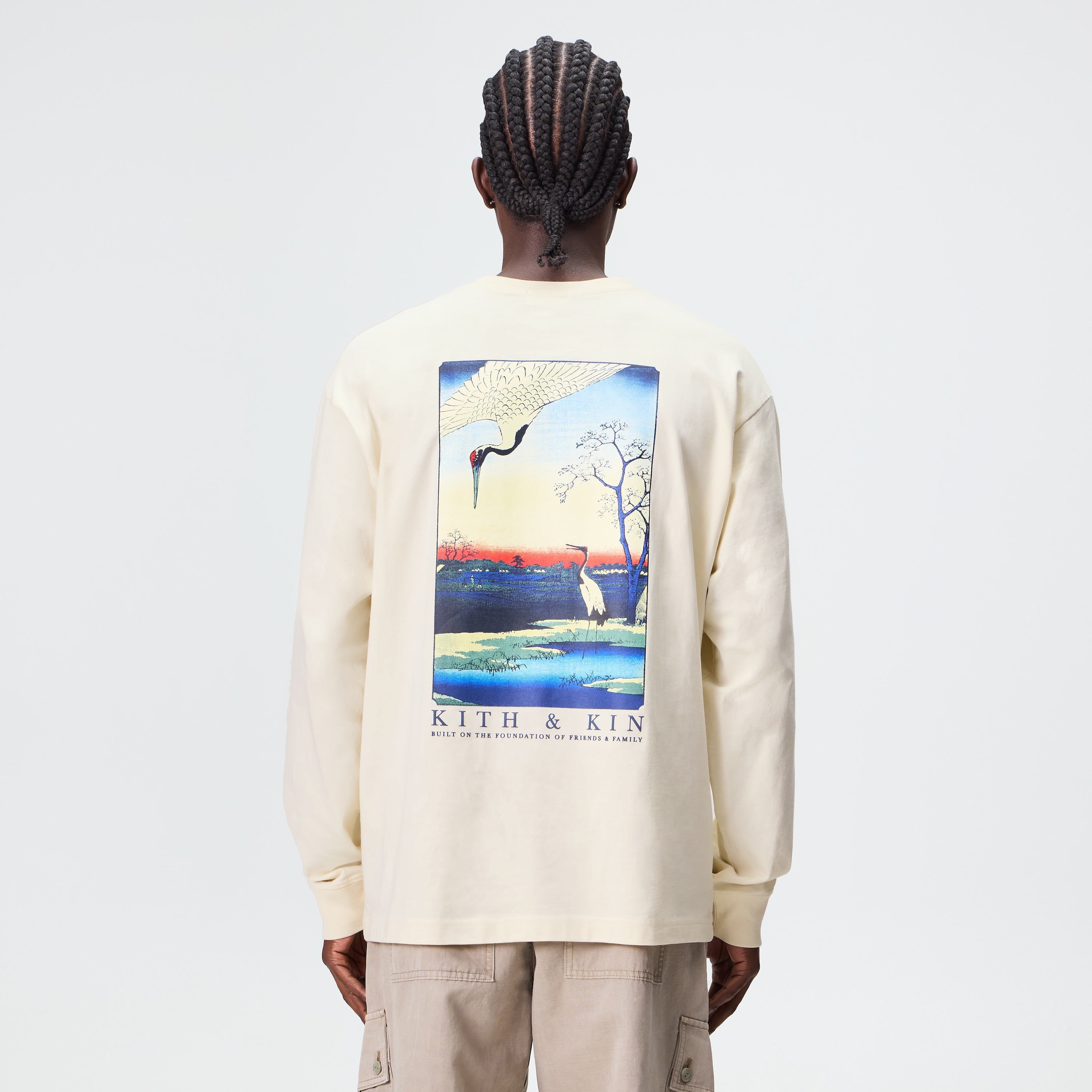 Kith Crane Horizon Long Sleeve Pocket Tee - Sandrift – Kith Japan