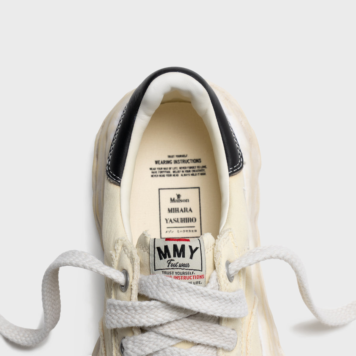Mihara Yasuhiro Blakey Bleached Canvas - White