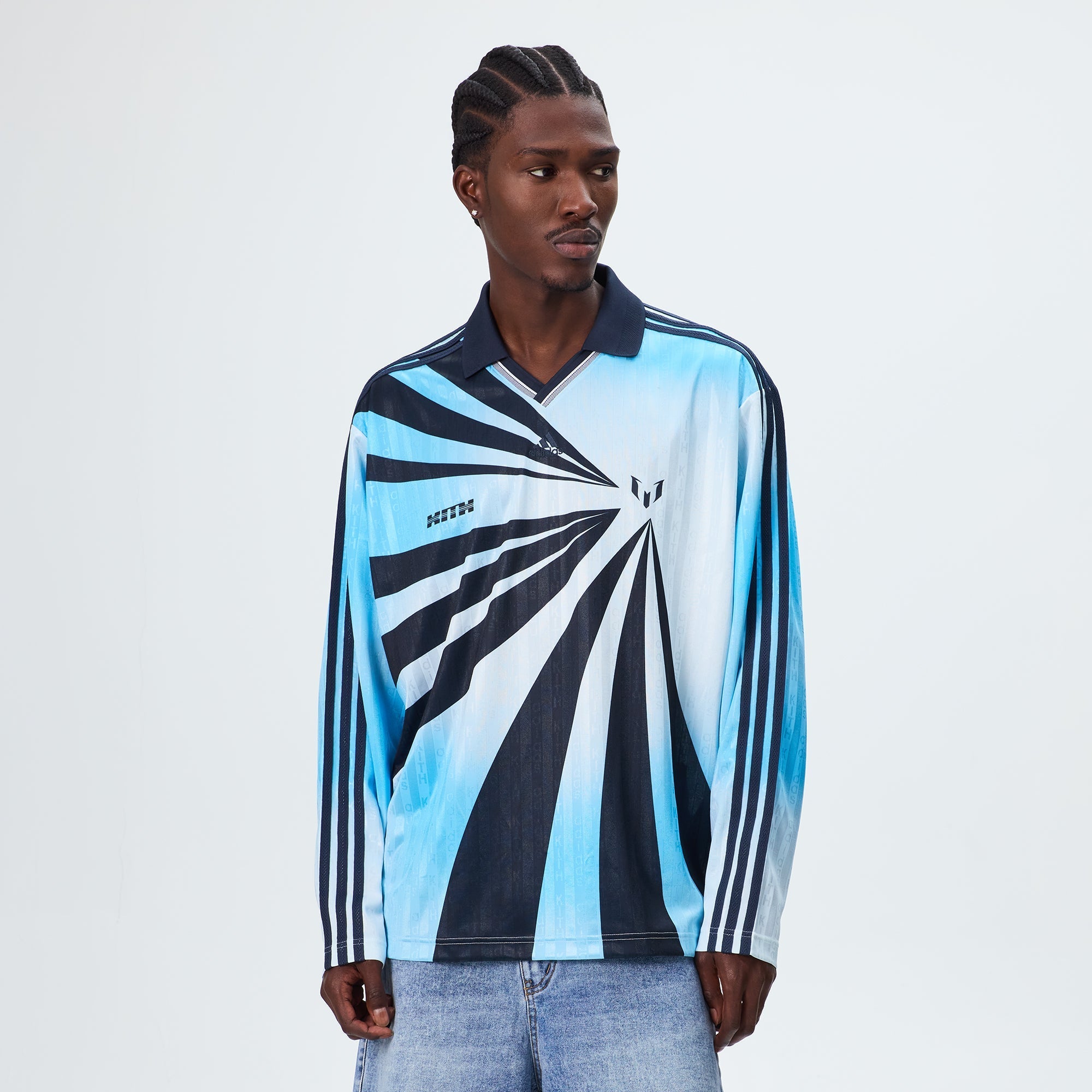 Kith & Messi for adidas Football Blue Goalkeeper Long Sleeve Tee