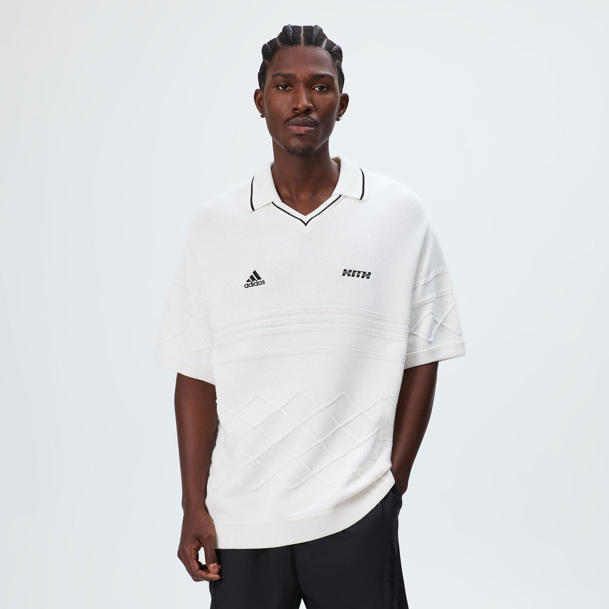 Kith & Messi for adidas Football Knit Polo - White – Kith Japan