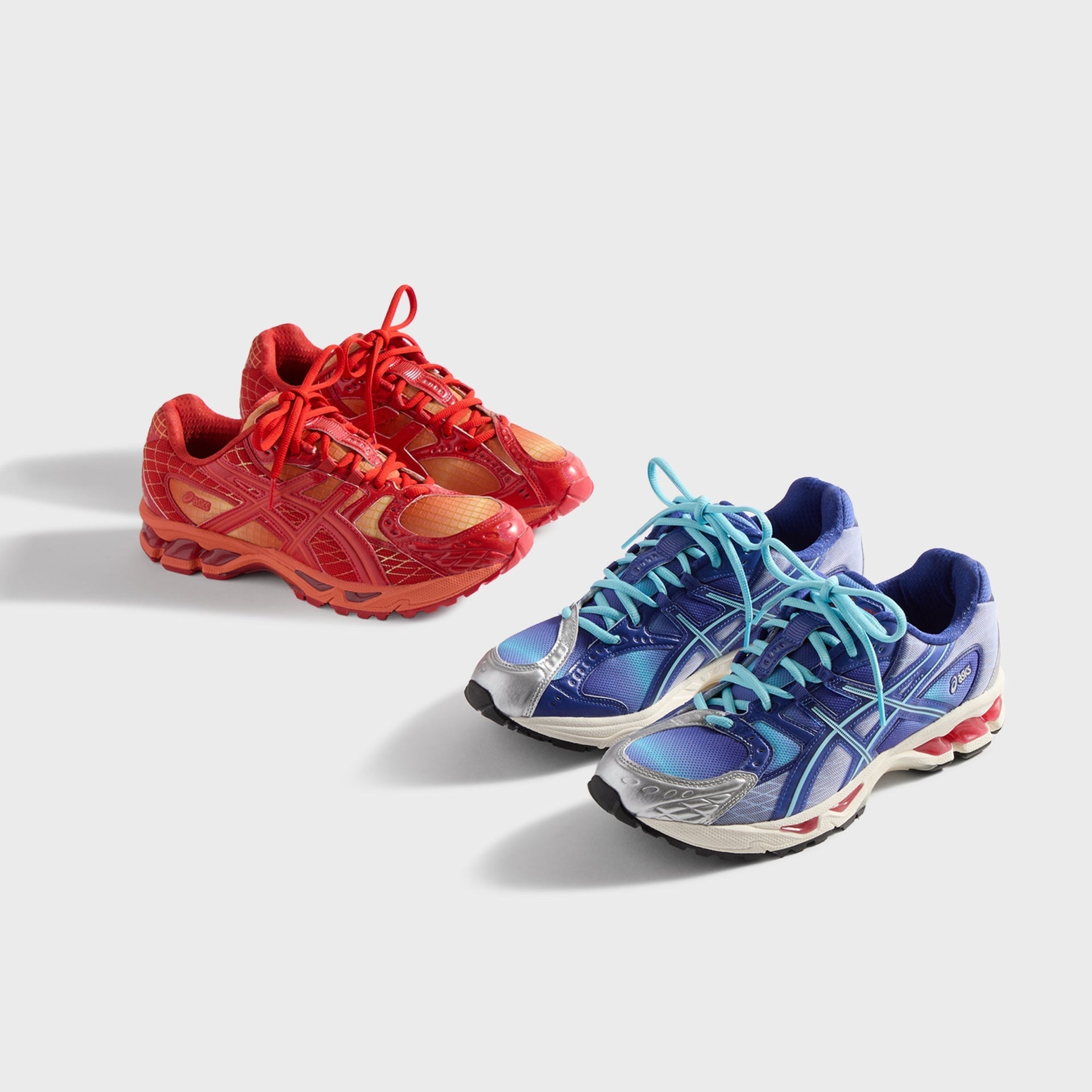 Marvel vs. Capcom | Kith for ASICS Gel-Nimbus 10.1 Iron Man vs. Mega Man Double Box - Italian Straw / Molten Lava / Mazarine Blue