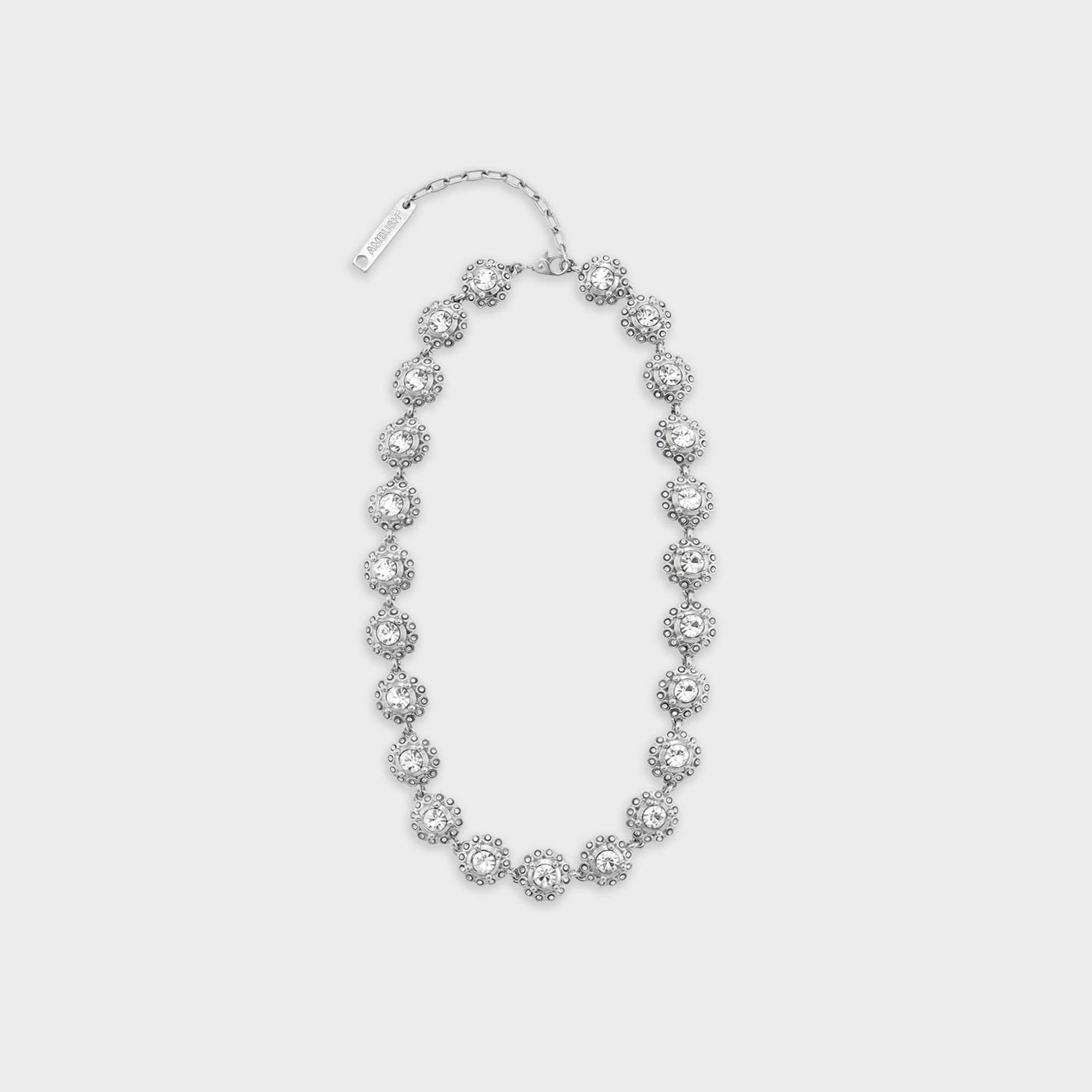 AMBUSH Crystal Flower Link Short Necklace - Silver – Kith Japan
