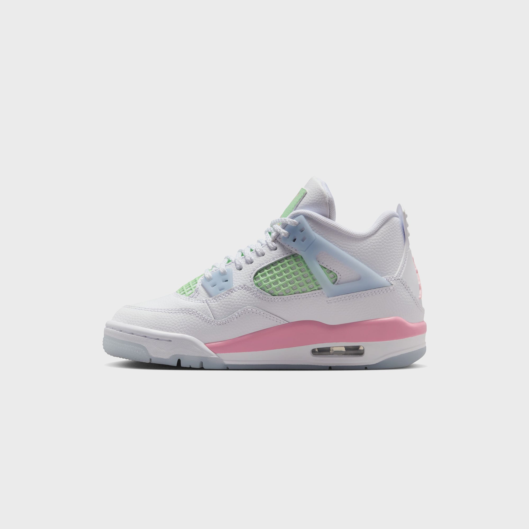 Jordan GS Air Jordan 4 Retro - White / Half Blue / Vapor Green